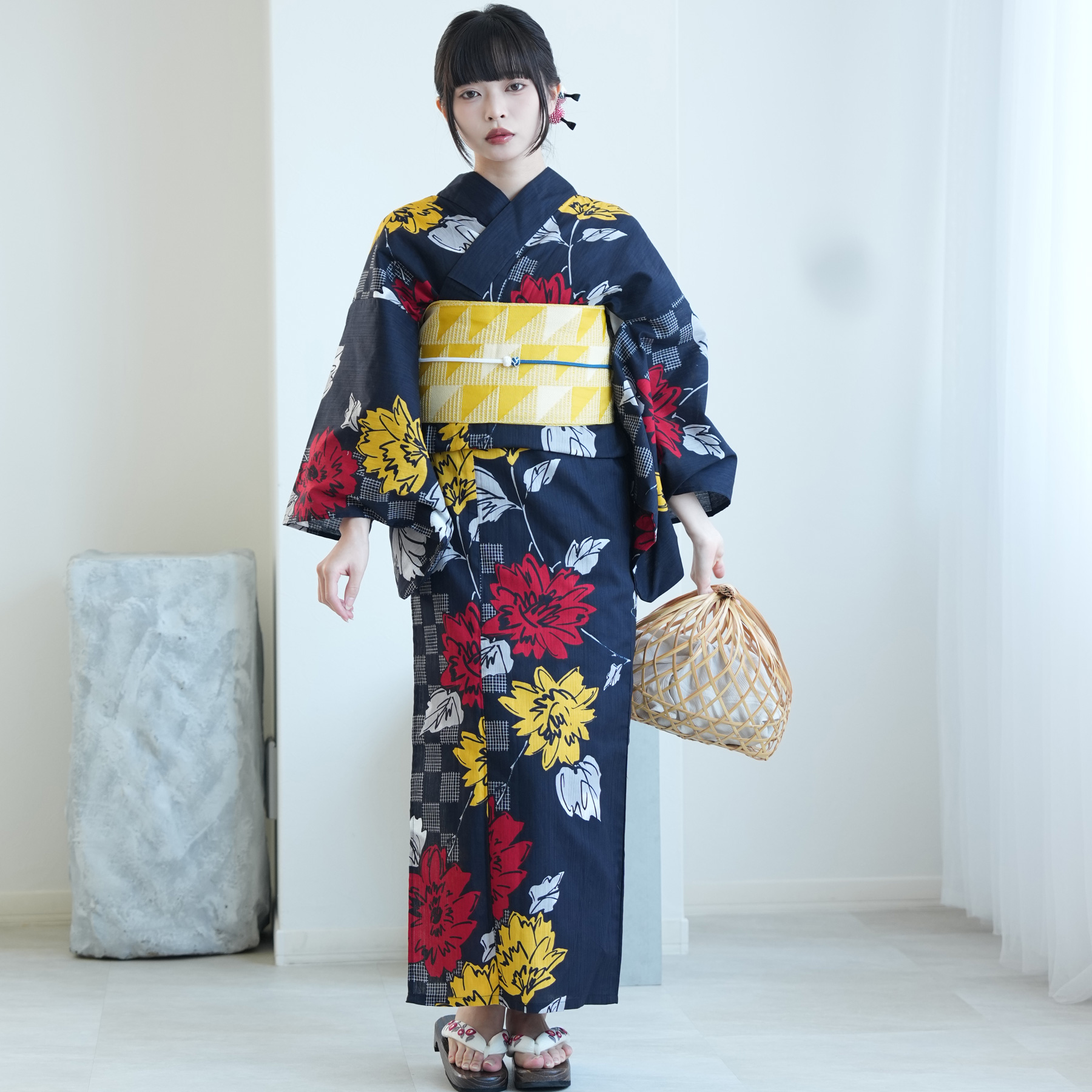 浴衣 レディース セット トールサイズ ニコア...の詳細画像2