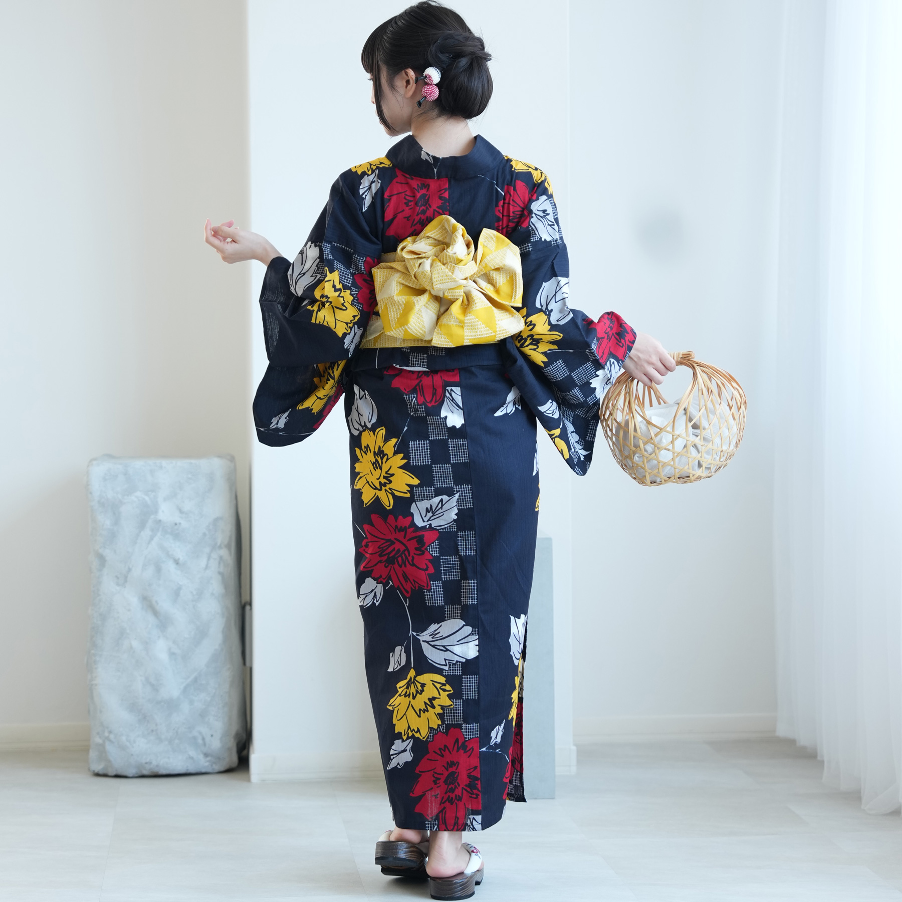浴衣 レディース セット トールサイズ ニコア...の詳細画像4
