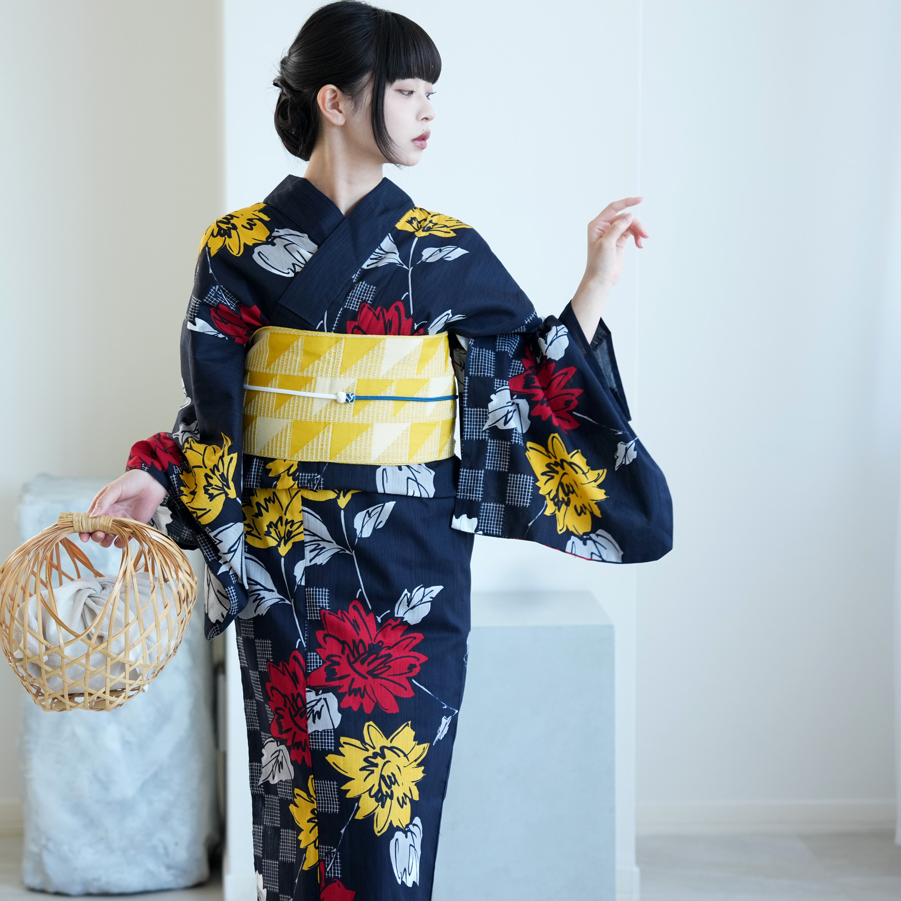浴衣 ゆかた 大きい トール L 高身長 背が高い 裄丈長め 裄長め 裄が長い 腕が長い