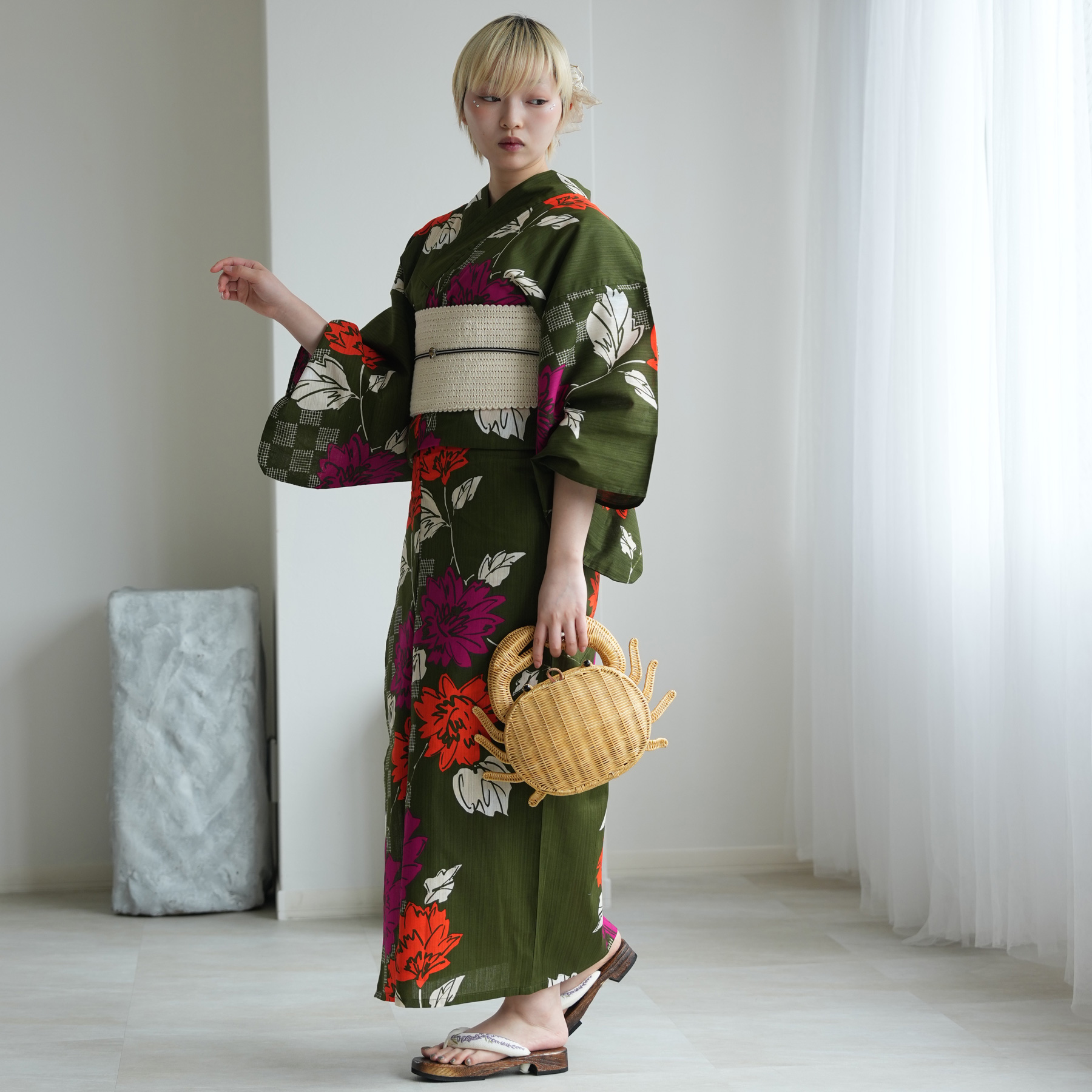 utatane 浴衣 レディース セット ニコアンティーク 浴衣 3点セット