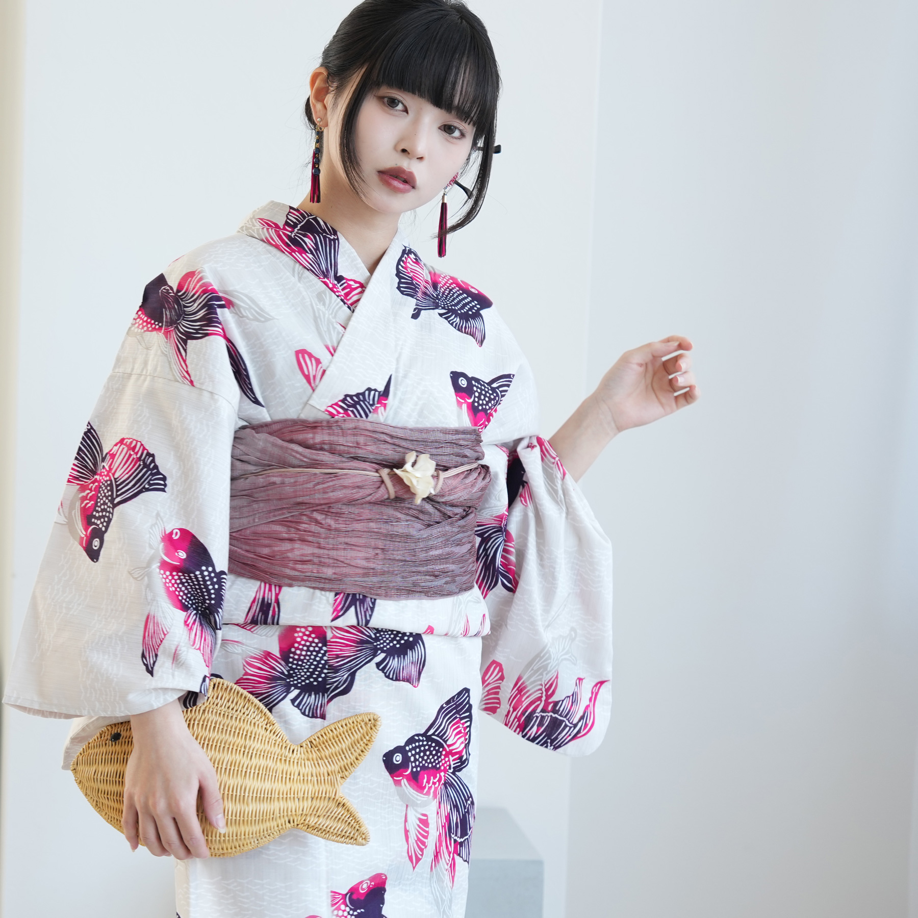 浴衣 ゆかた レディース 女性 おしゃれ レトロ 古典 昭和 平成 大人 夏 盆踊り utatane ウタタネ うたたね 帯 下駄 セット