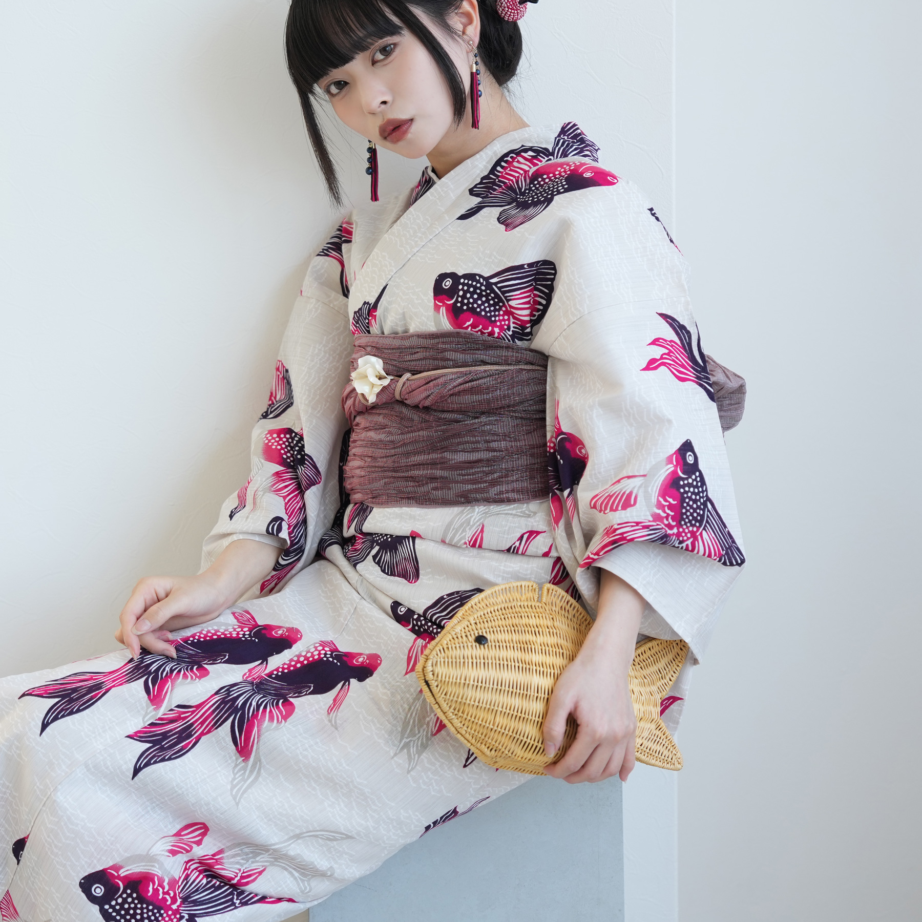 浴衣 ゆかた レディース 女性 おしゃれ レトロ 古典 昭和 平成 大人 夏 盆踊り utatane ウタタネ うたたね 帯 下駄 セット