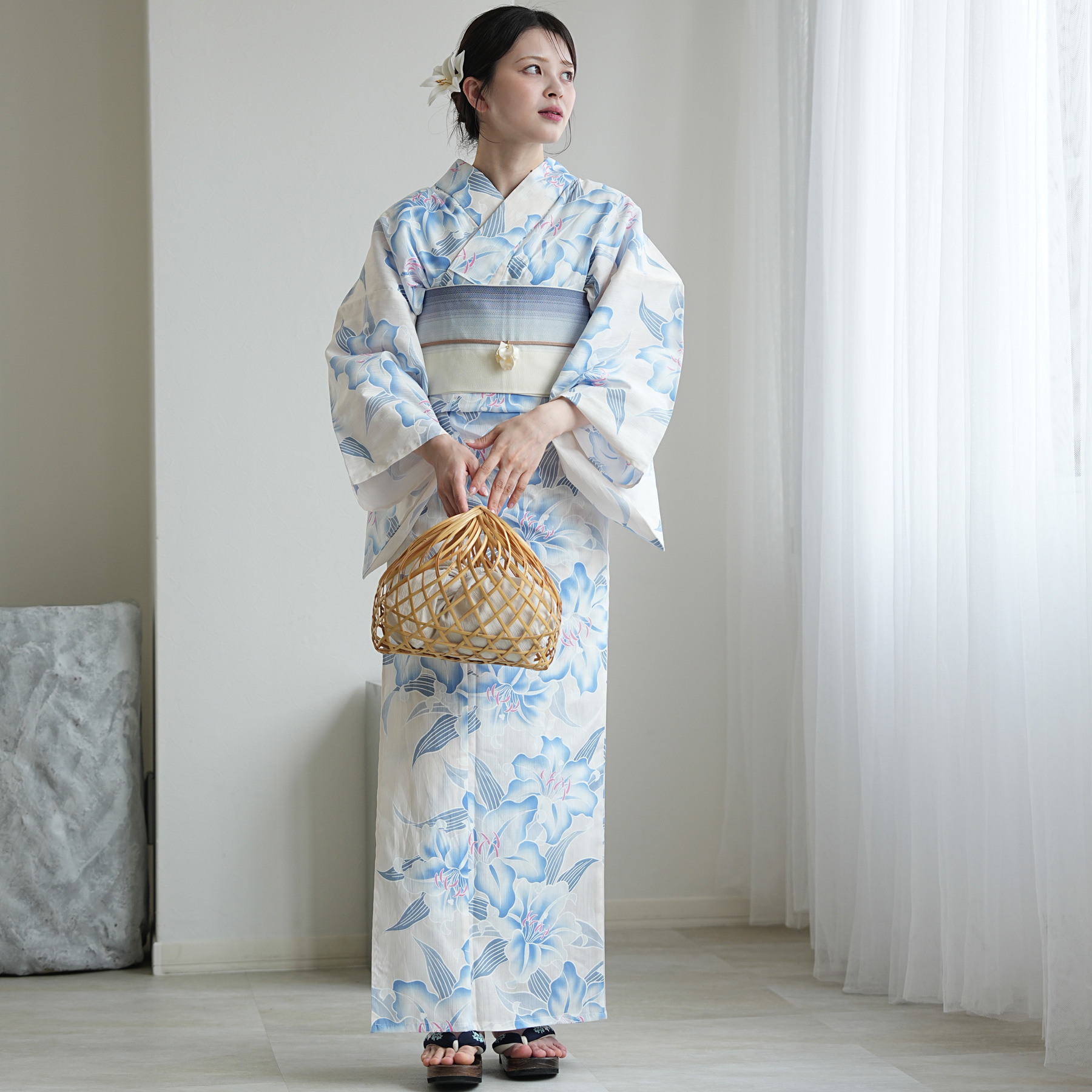 浴衣 レディース セット 高級変わり織 浴衣3...の詳細画像1