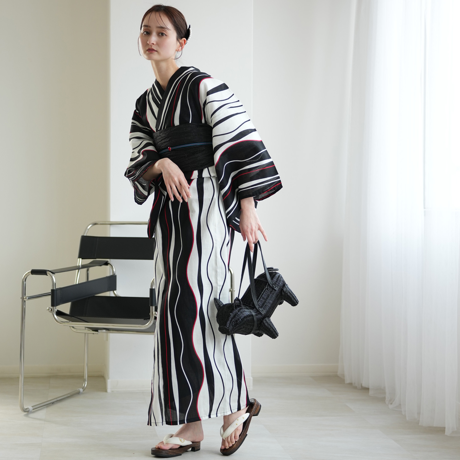 utatane 浴衣 レディース セット 綿麻 高級変わり織 浴衣3点セット 片