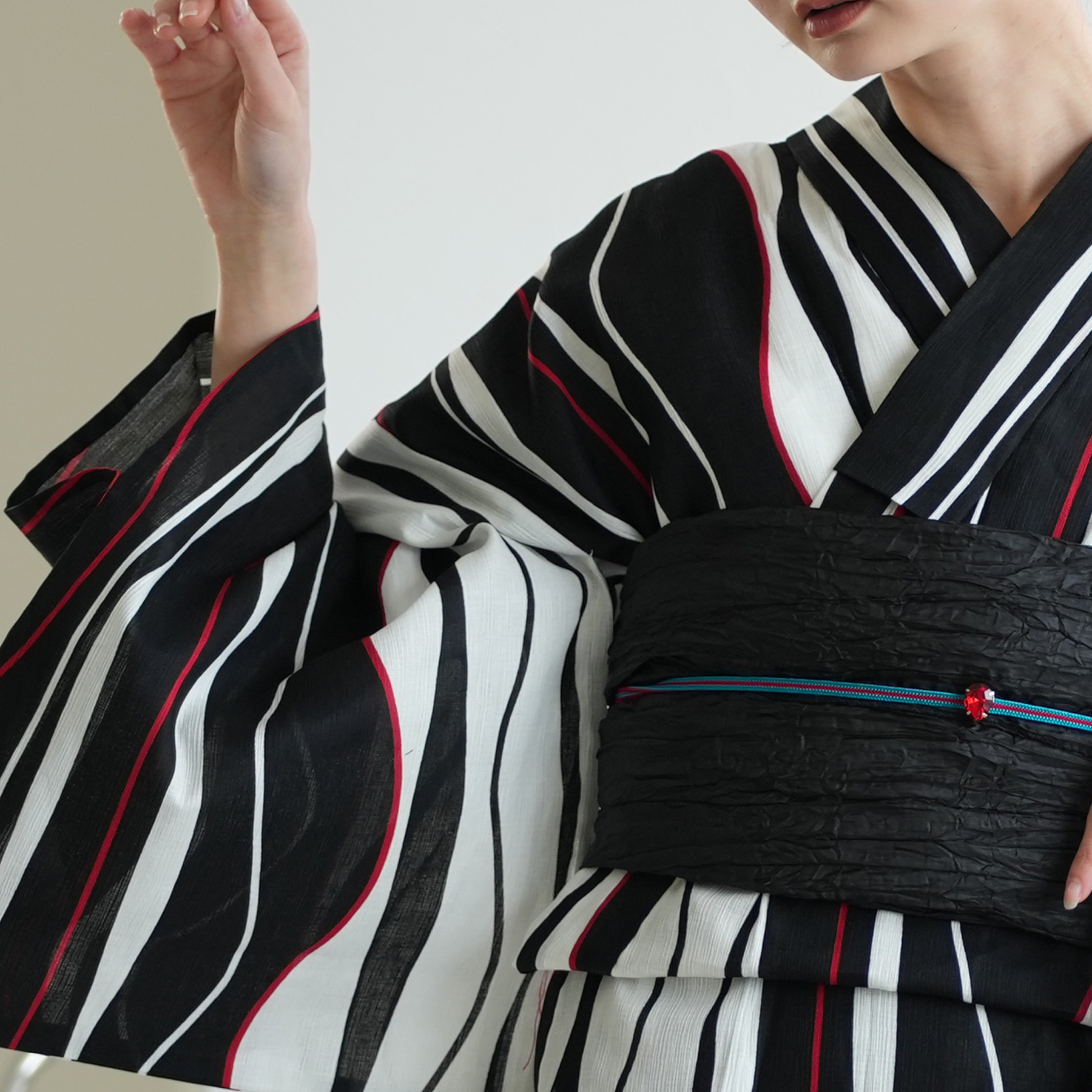 utatane 浴衣 レディース セット 綿麻 高級変わり織 浴衣3点セット 片