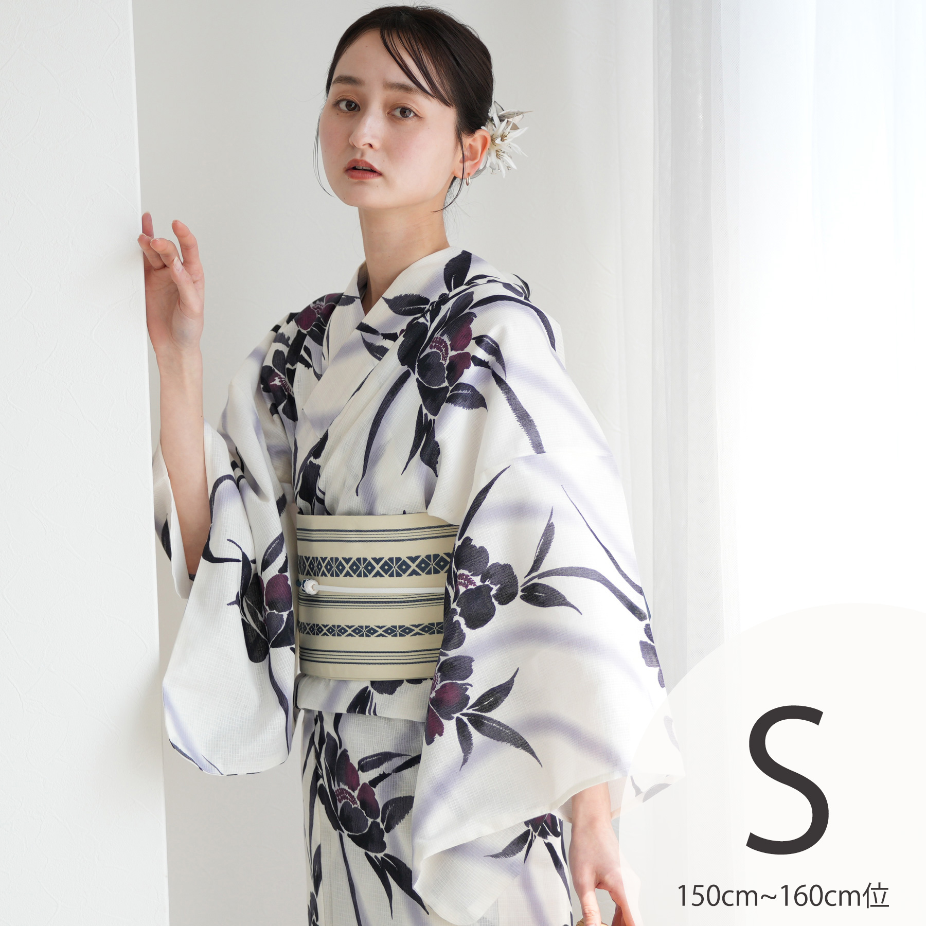 utatane 浴衣 レディース セット 高級変わり織 浴衣3点セット 紺地に青