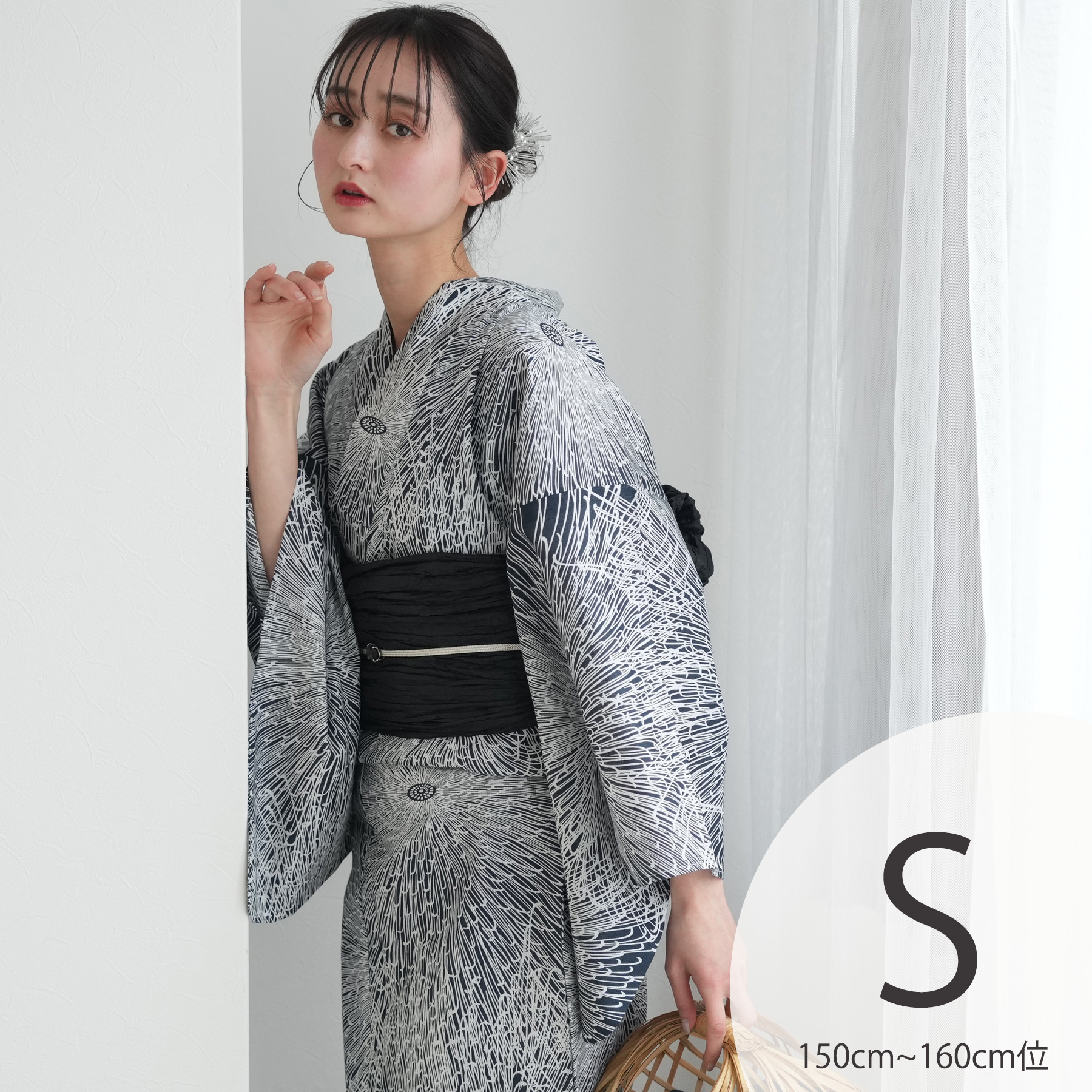 utatane 浴衣 レディース セット 高級変わり織 浴衣3点セット 鉄