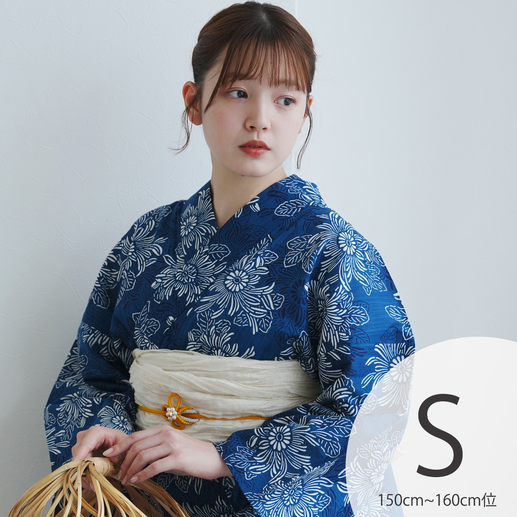 utatane 浴衣 レディース セット 高級変わり織 浴衣3点セット 青