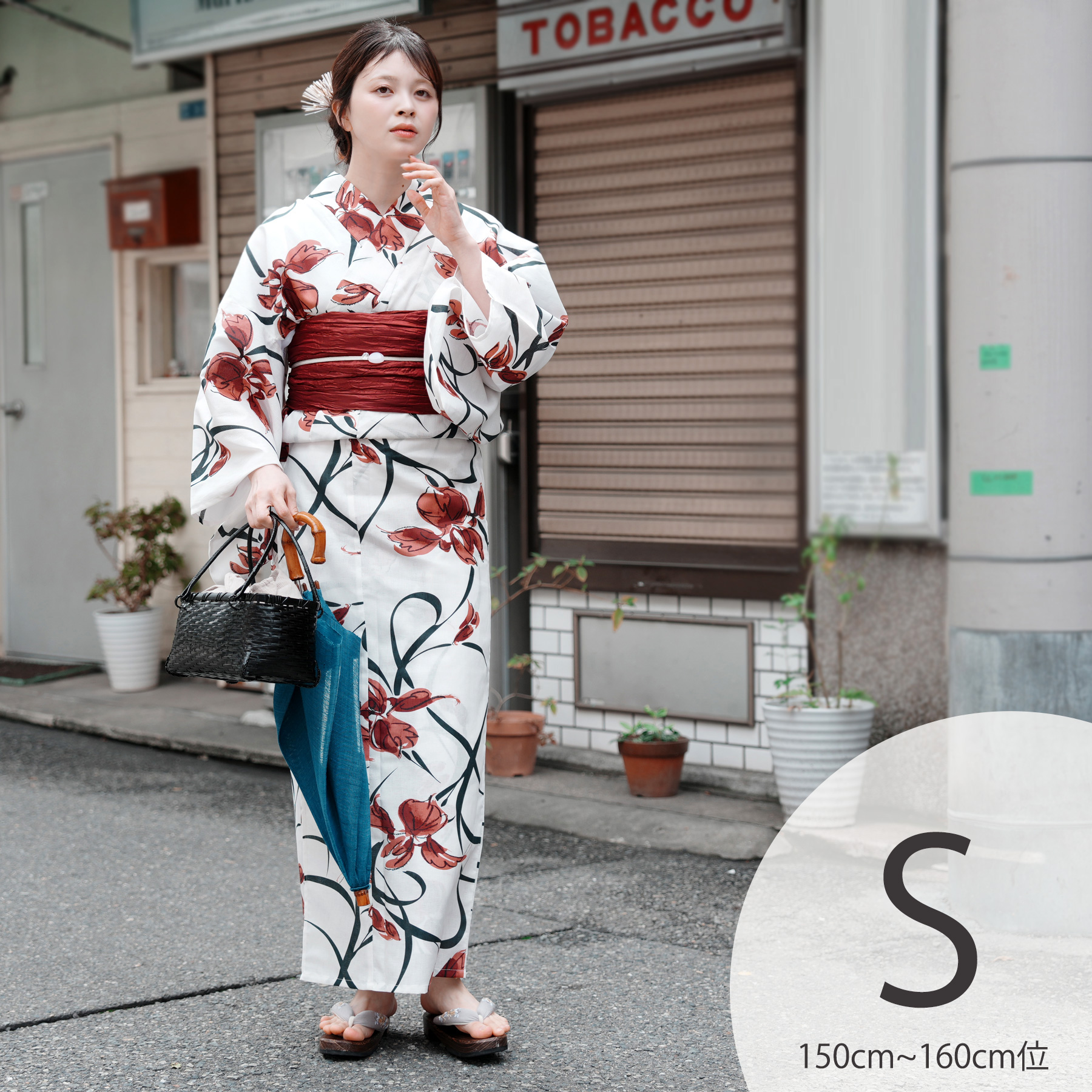 utatane 浴衣 レディース セット Sサイズ 浴衣 3点セット 高級変わり織