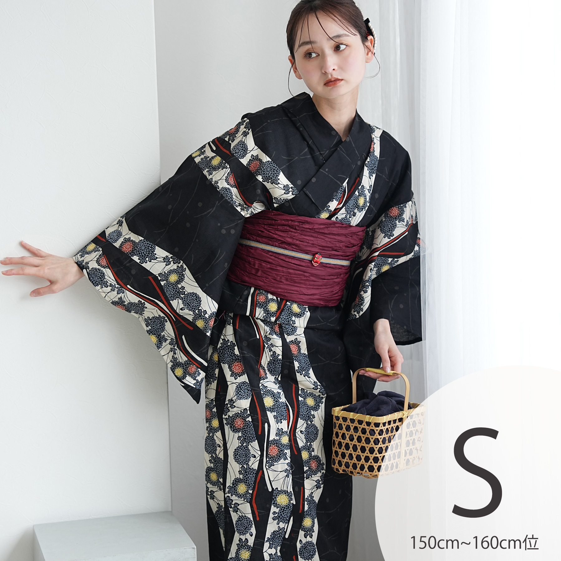 utatane 浴衣 レディース セット Sサイズ 浴衣 3点セット 高級変わり織