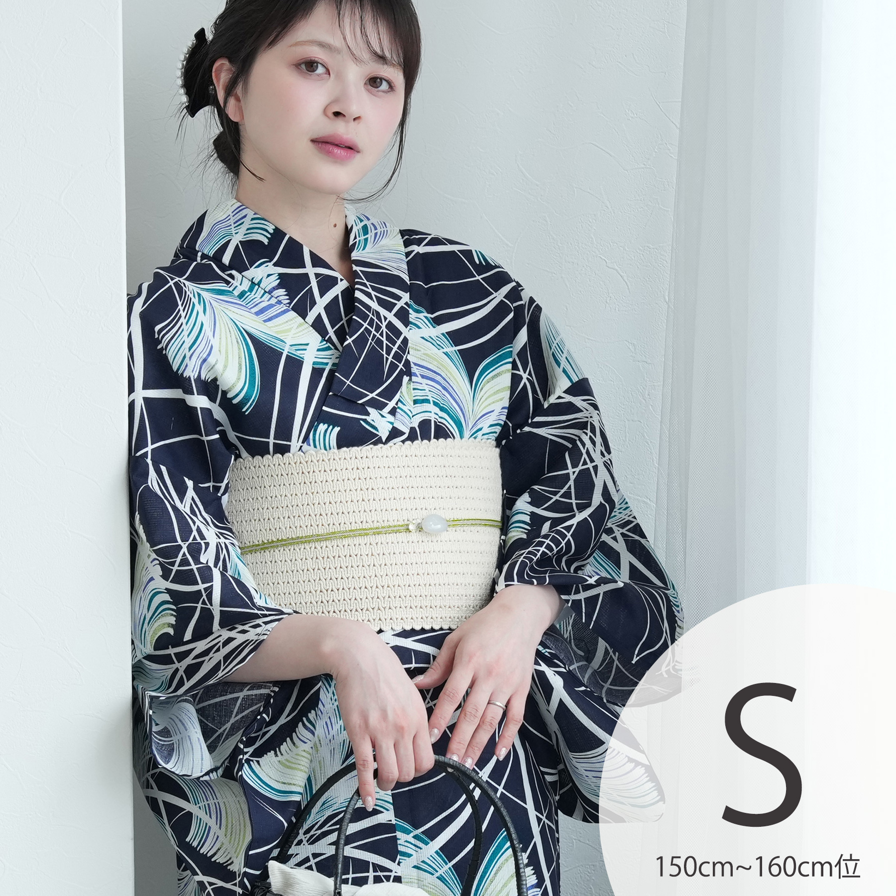 utatane 浴衣 レディース セット Sサイズ 高級変わり織 浴衣3点セット
