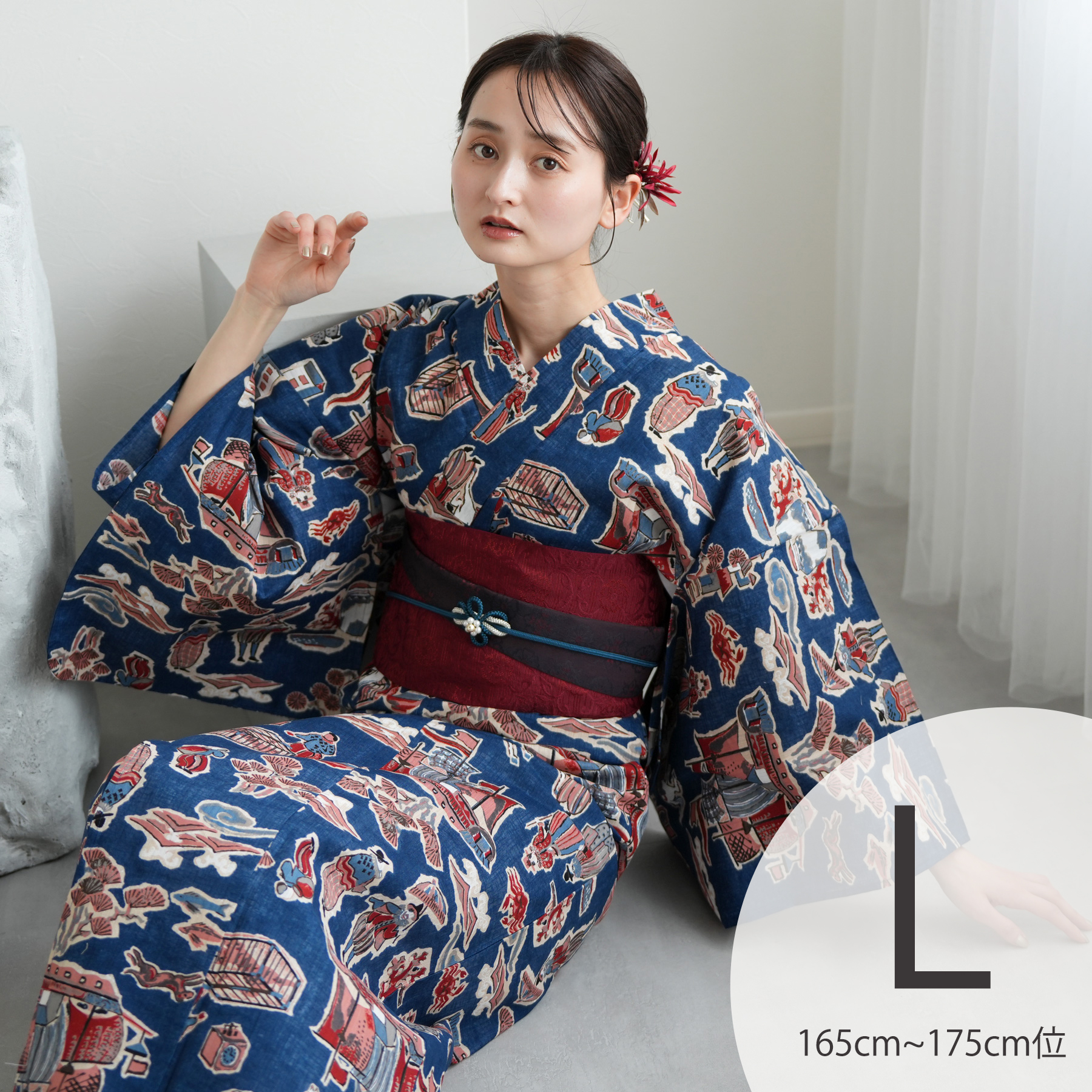 utatane 浴衣 レディース セット 3点セット（浴衣 帯 下駄