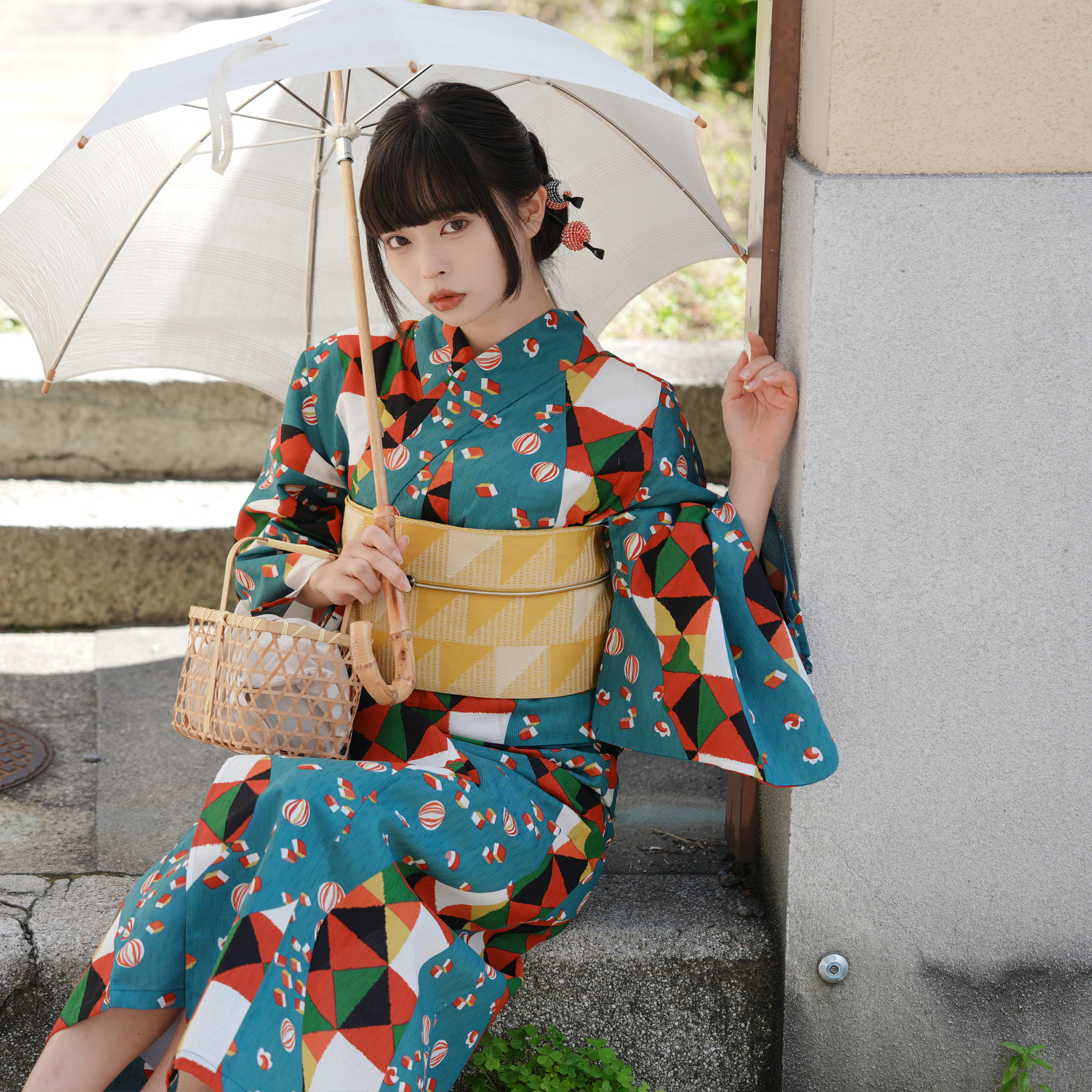 utatane 浴衣 レディース セット セパレート 二部式浴衣3点セット 昭和