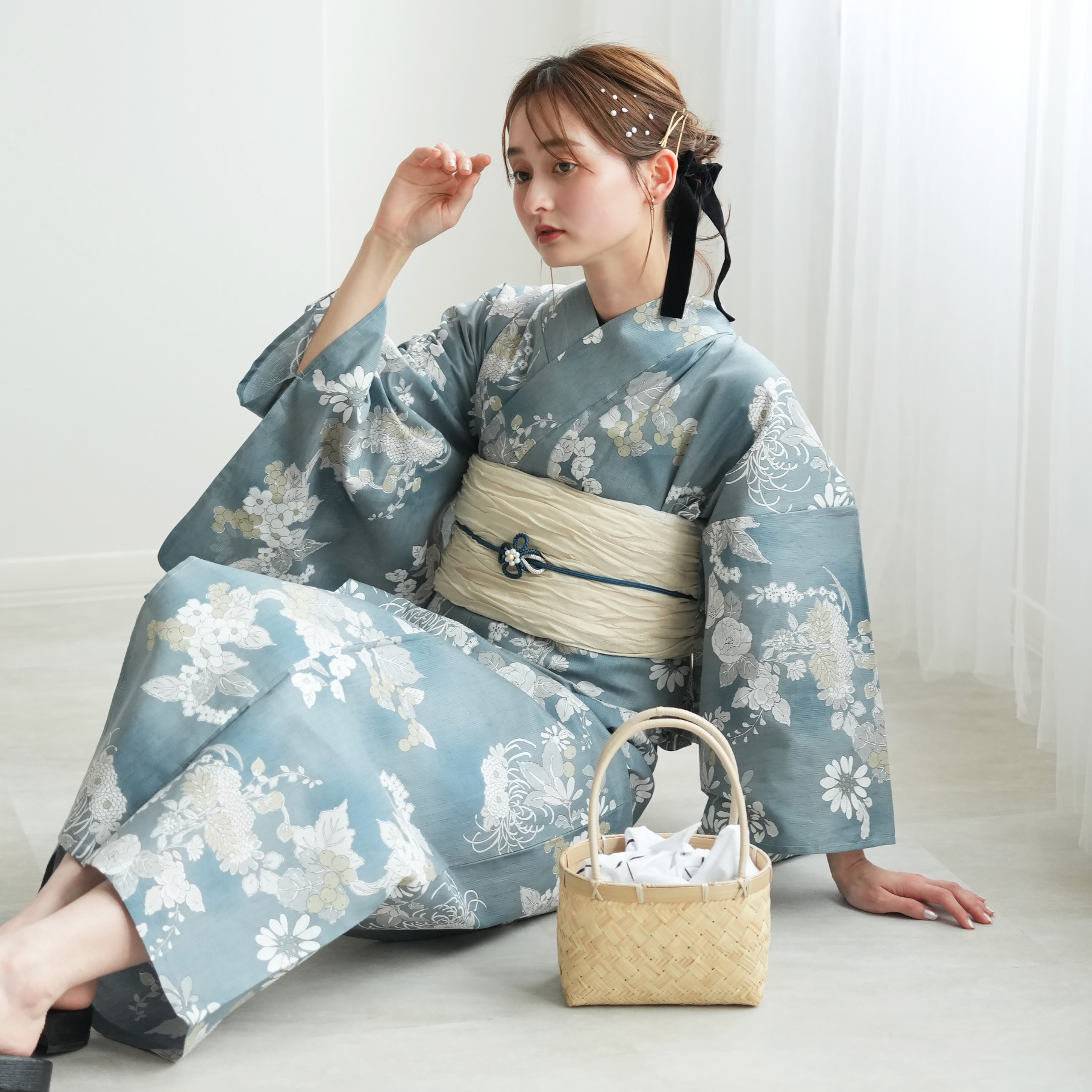 utatane 浴衣 レディース セット セパレート 高級変わり織 二部式浴衣3