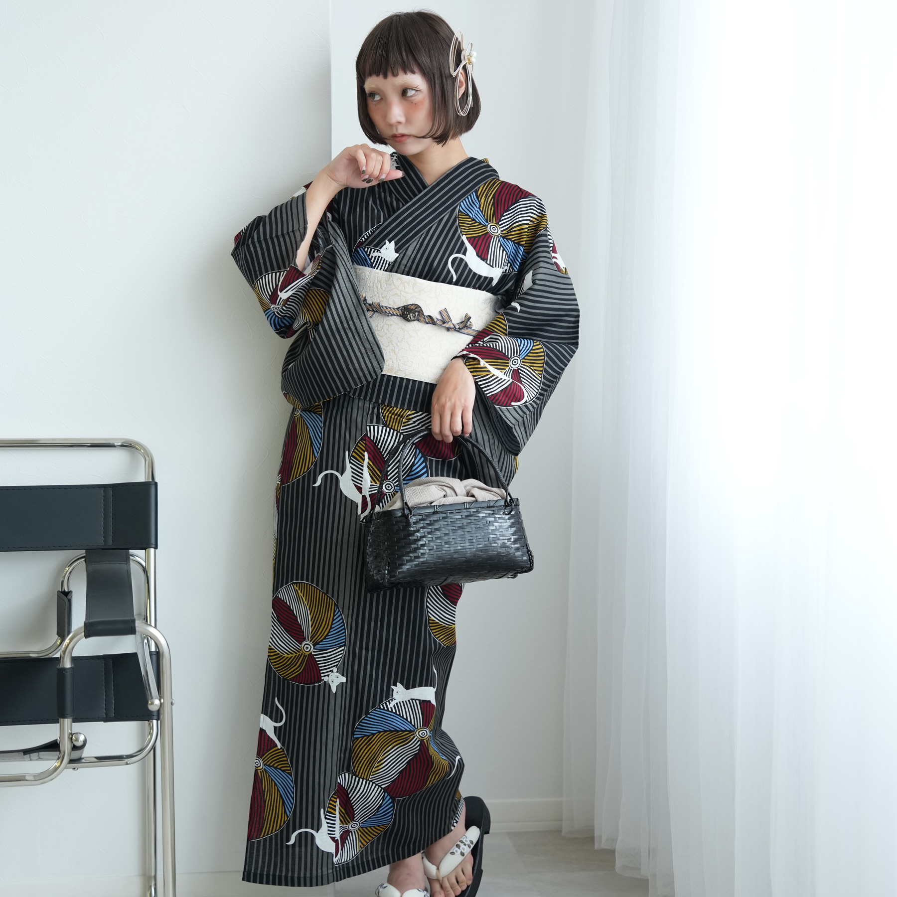和田岬のあゆみ　上中下巻セット 浴衣 レディース セット ニコアンティーク セパレート二部式 3点