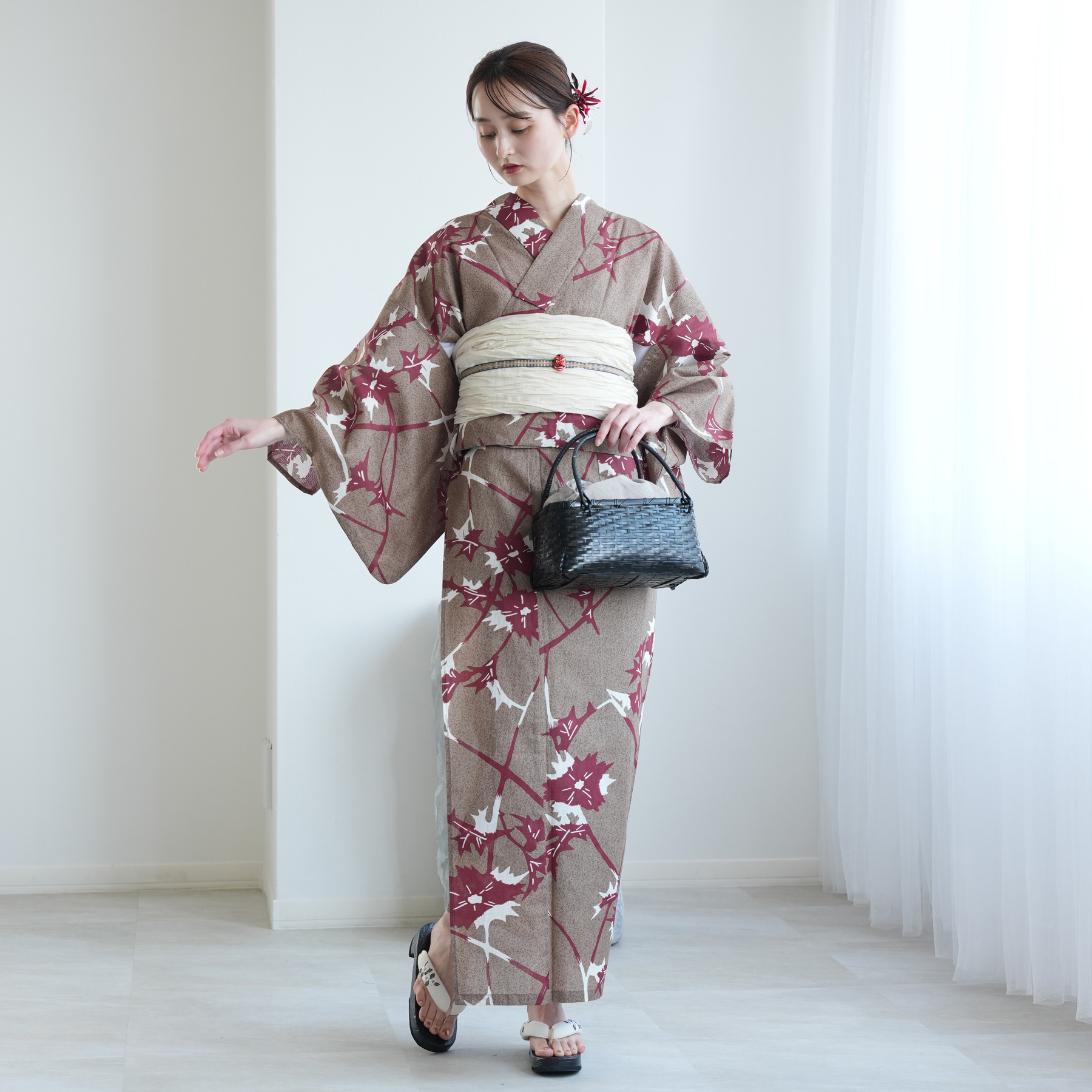 utatane 浴衣 レディース セット セパレート 二部式浴衣3点セット