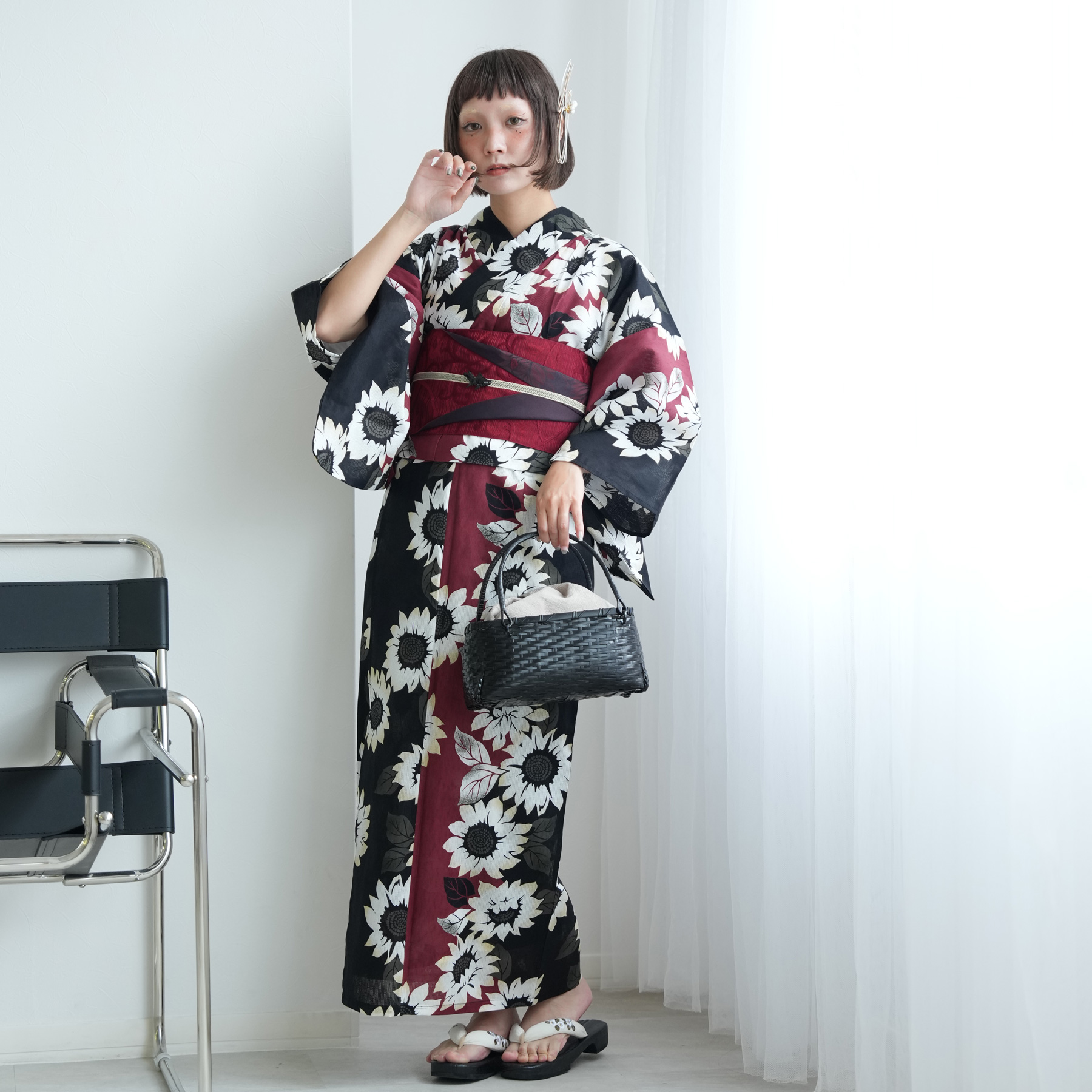 浴衣 レディース セット ニコアンティーク セパレート二部式 3点