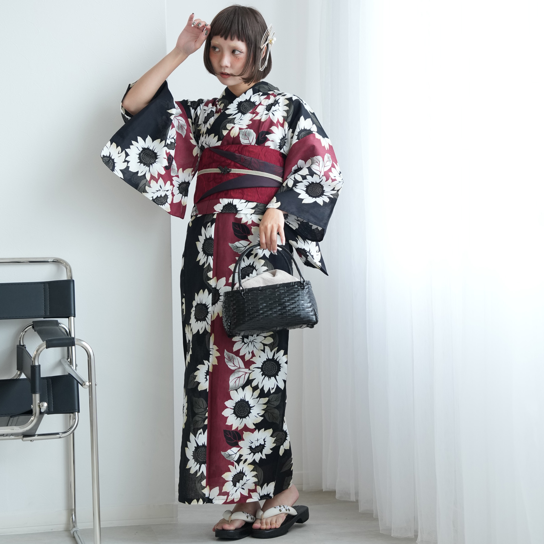 浴衣 レディース セット ニコアンティーク セパレート二部式 3点