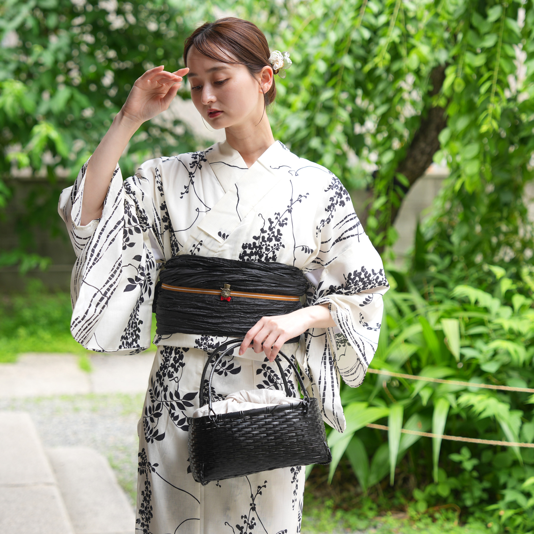 HARE お得‼️utatane セパレート黒色系浴衣3点セット utatane 浴衣 レディース セット セパレート 二部式浴衣3点