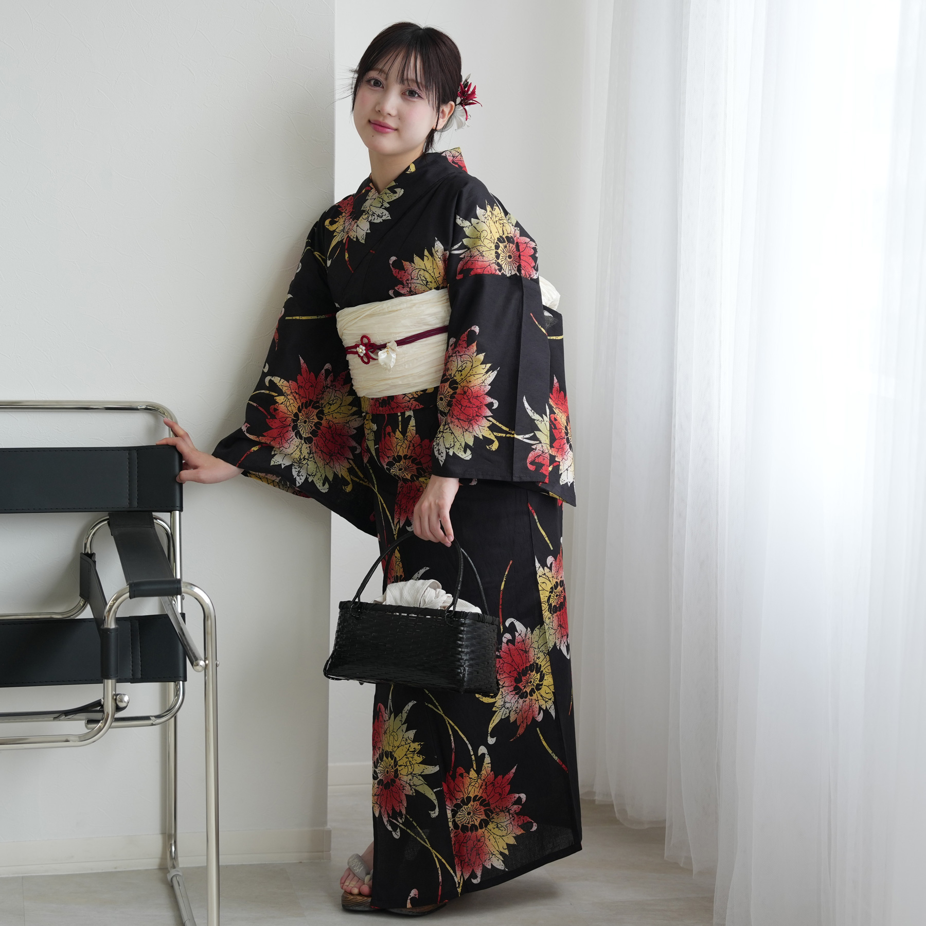 浴衣 レディース セット ニコアンティーク セパレート二部式 3点