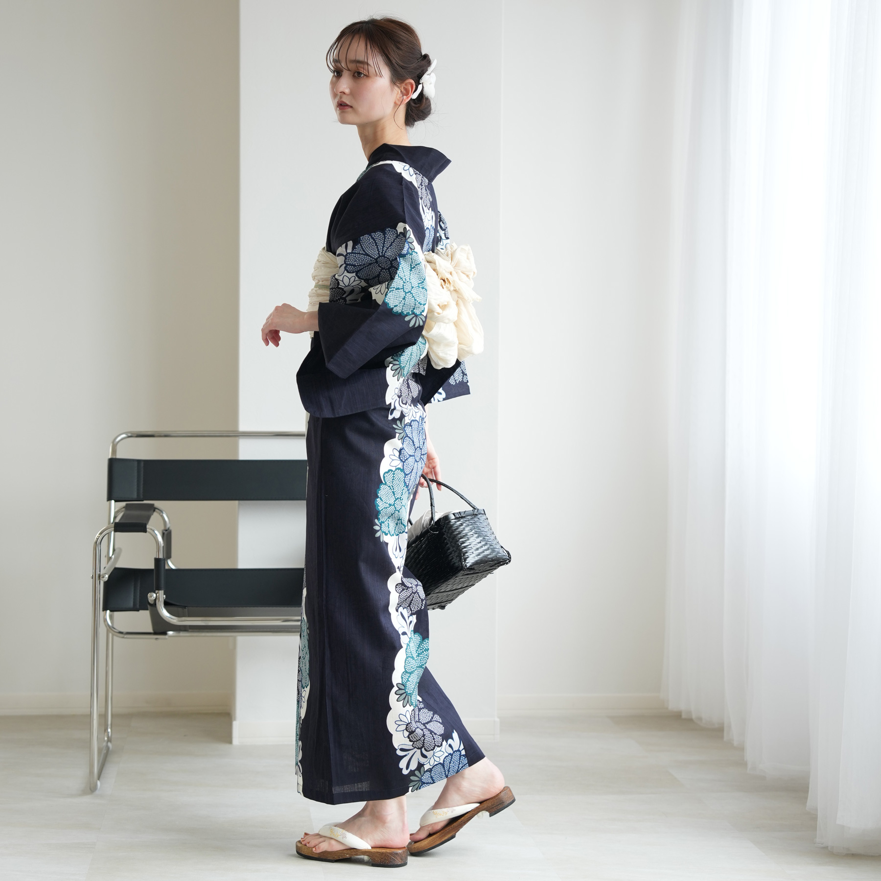 Utatane☆新品未使用☆2部式浴衣3点セット utatane 浴衣 レディース セット セパレート 二部式浴衣3点