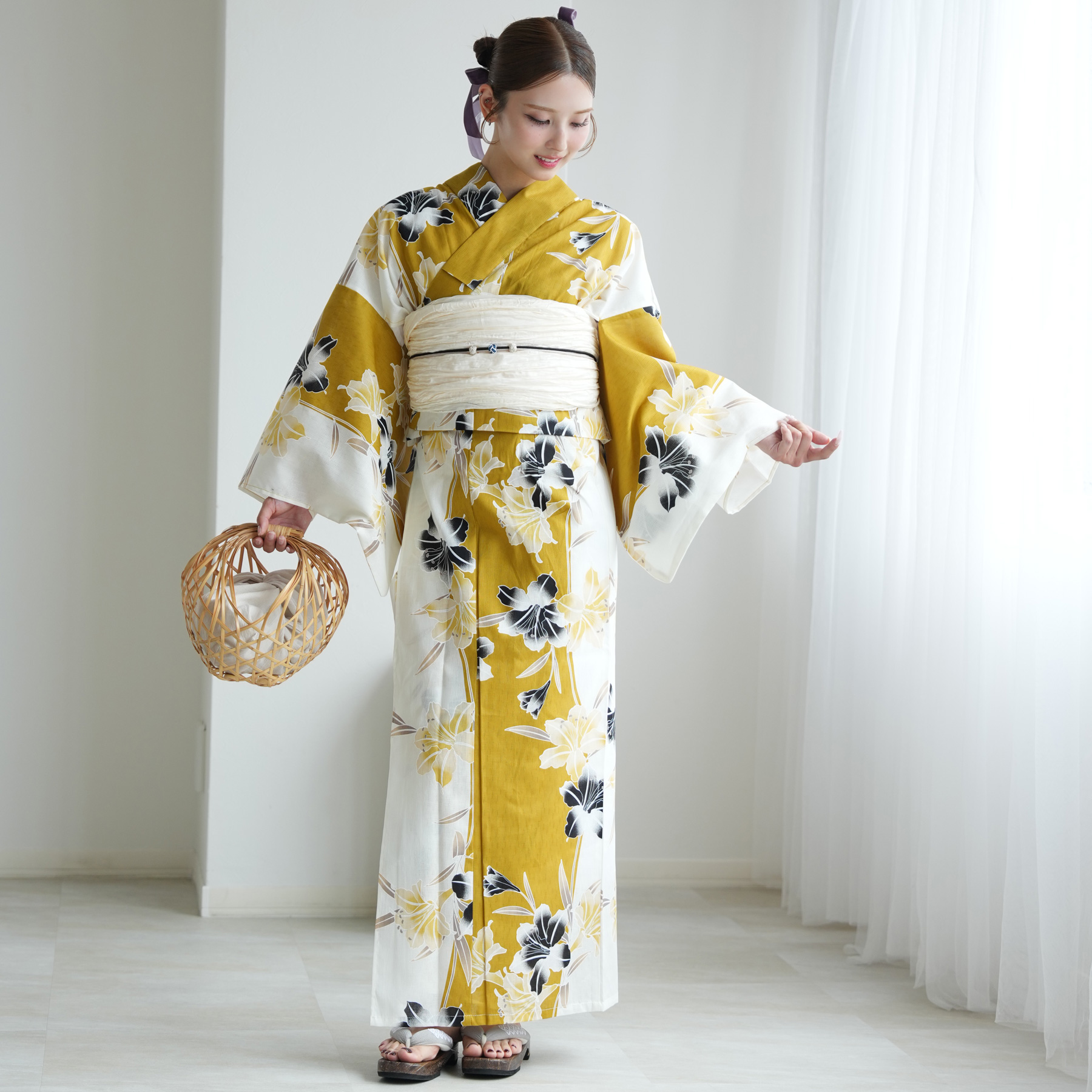 utatane 浴衣 レディース セット セパレート 簡単 二部式 浴衣3点
