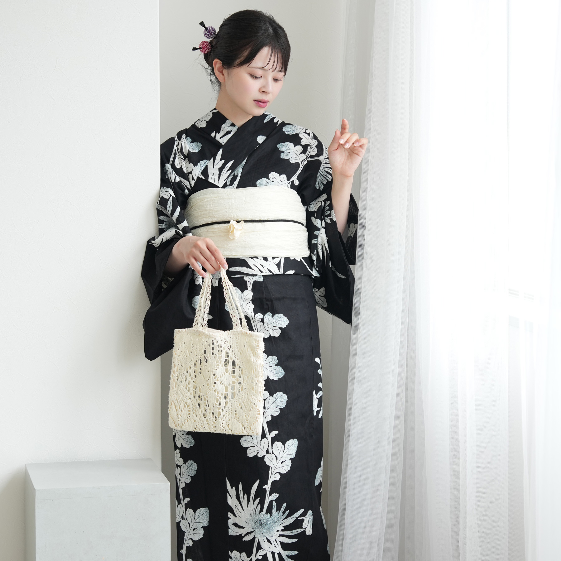 浴衣 ゆかた レディース 女性 おしゃれ セパレート 二部式 上 下 簡単 レトロ 古典 utatane うたたね ウタタネ