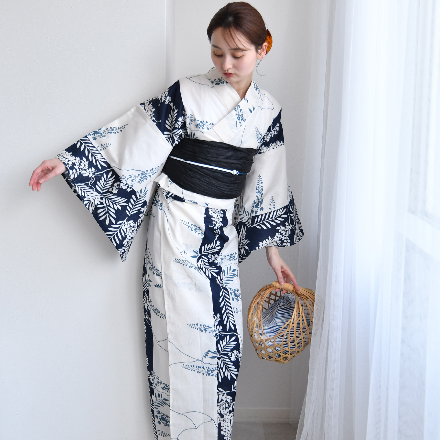 y09 新品 utatane 二部式 セパレート 浴衣 3点セット utatane 浴衣 レディース セット セパレート 簡単 二部式 浴衣3点