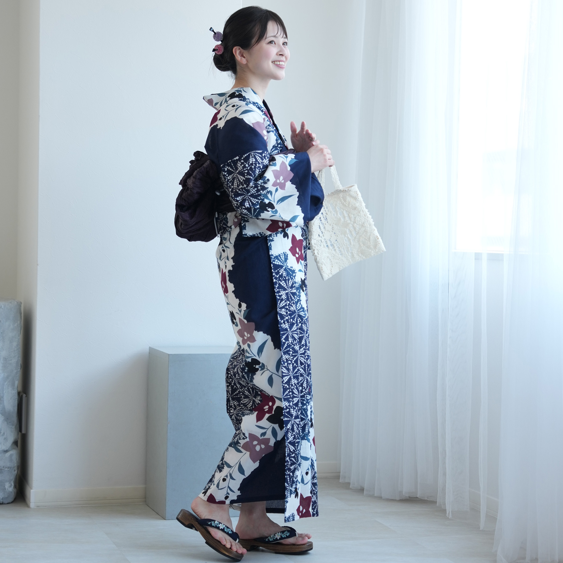 浴衣 レディース セット セパレート 簡単 u...の詳細画像3