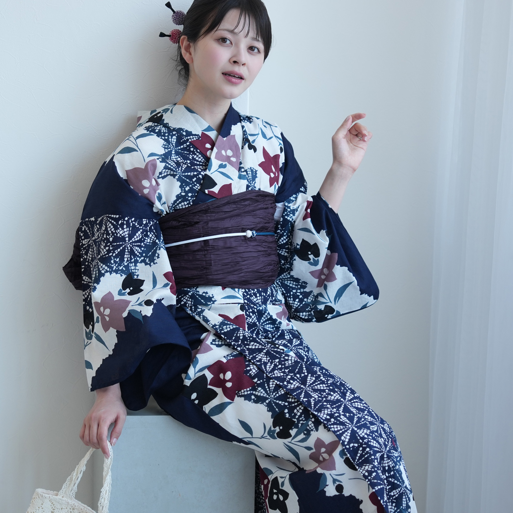 浴衣 ゆかた レディース 女性 おしゃれ セパレート 二部式 上 下 簡単 レトロ 古典 utatane うたたね ウタタネ