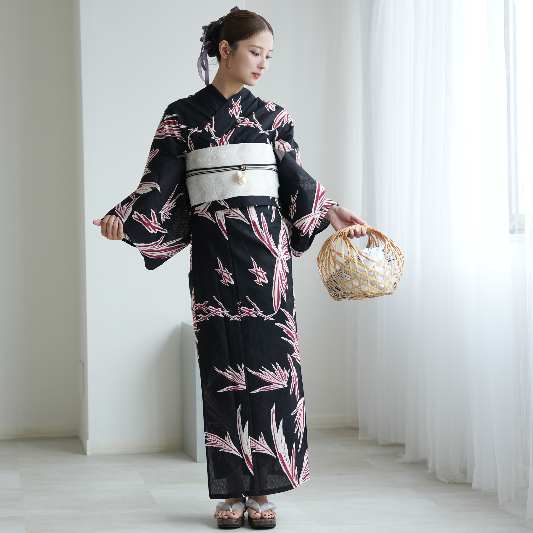 utatane 浴衣 レディース セット セパレート 簡単 二部式 浴衣3点