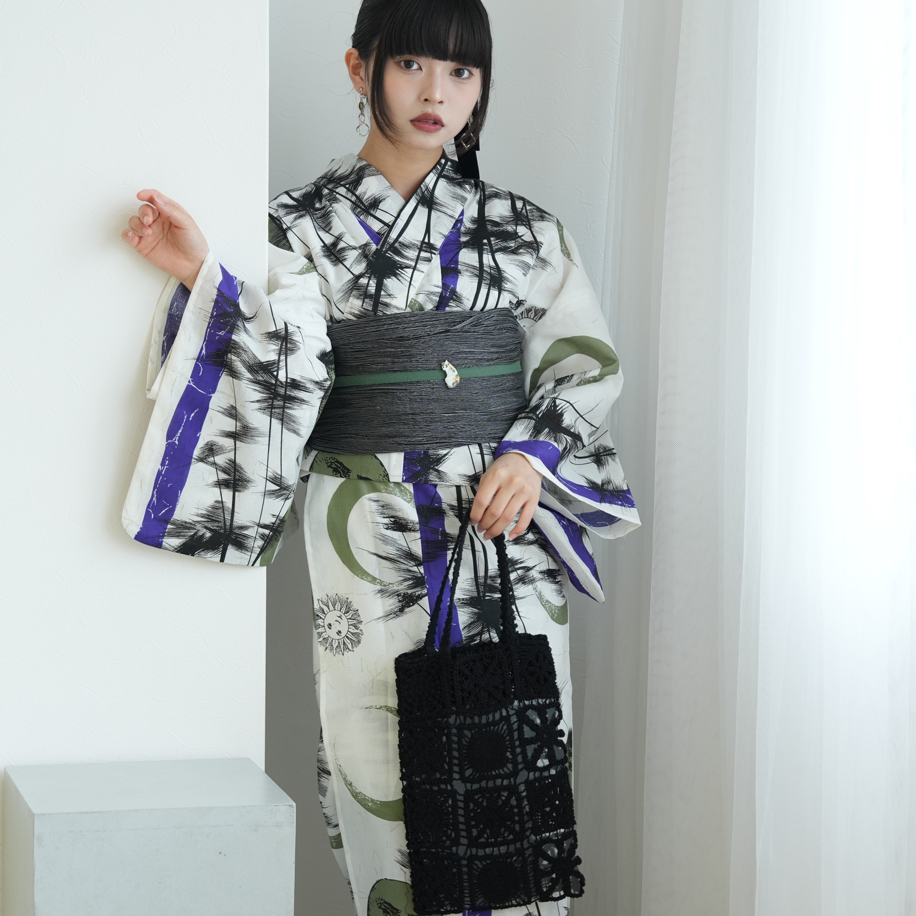 浴衣 ゆかた レディース 女性 おしゃれ セパレート 二部式 上 下 簡単 おしゃれ 個性派 レトロ ニコアンティーク