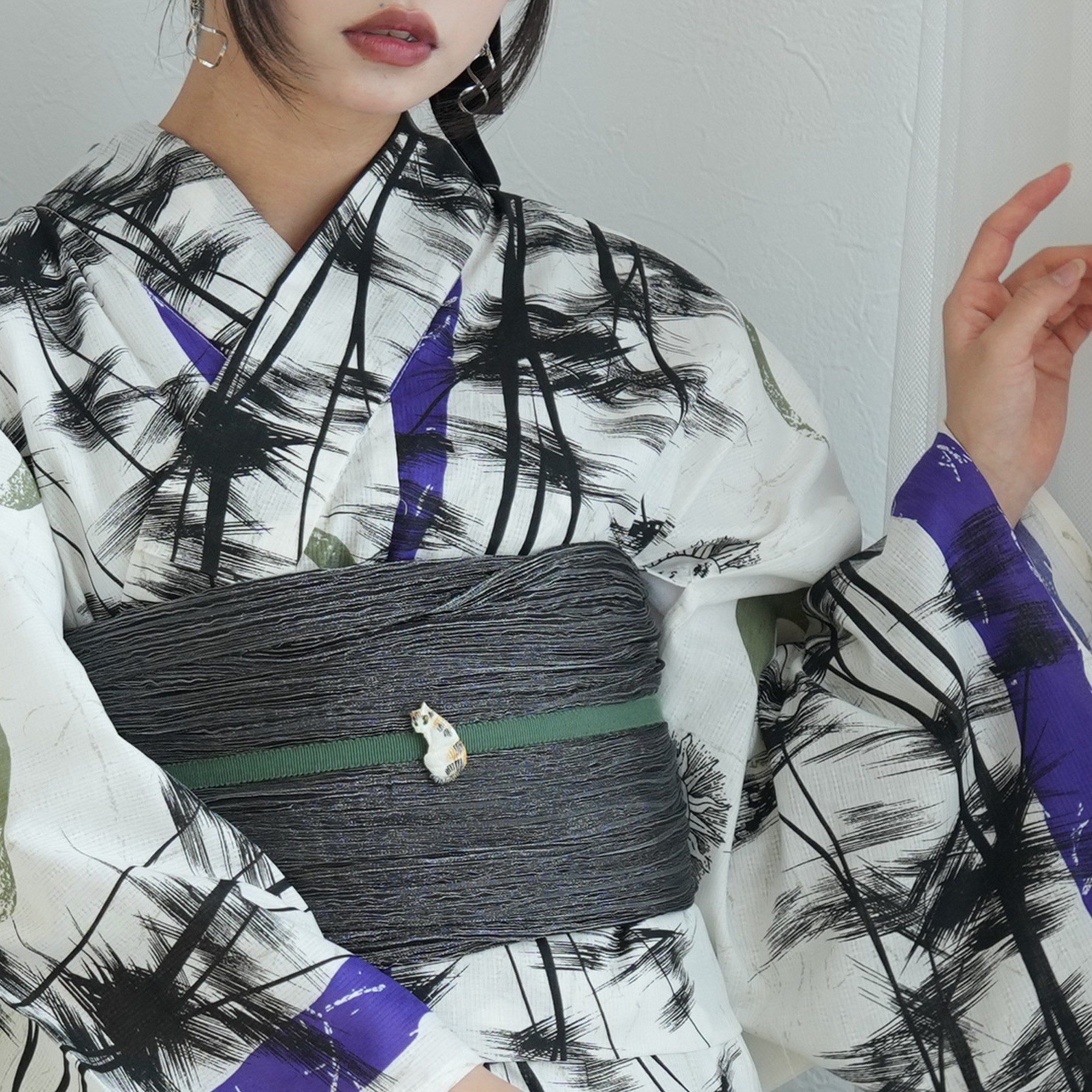 浴衣 ゆかた レディース 女性 おしゃれ セパレート 二部式 上 下 簡単 おしゃれ 個性派 レトロ ニコアンティーク