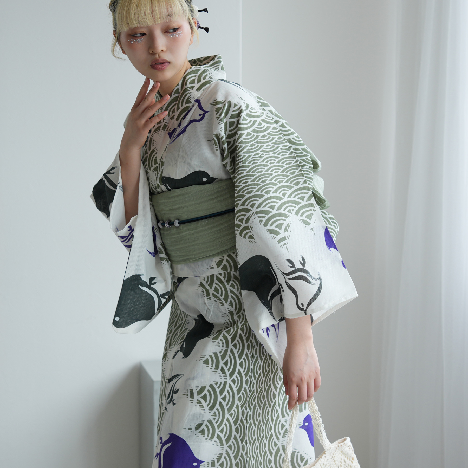 浴衣 ゆかた レディース 女性 おしゃれ セパレート 二部式 上 下 簡単 おしゃれ 個性派 レトロ ニコアンティーク