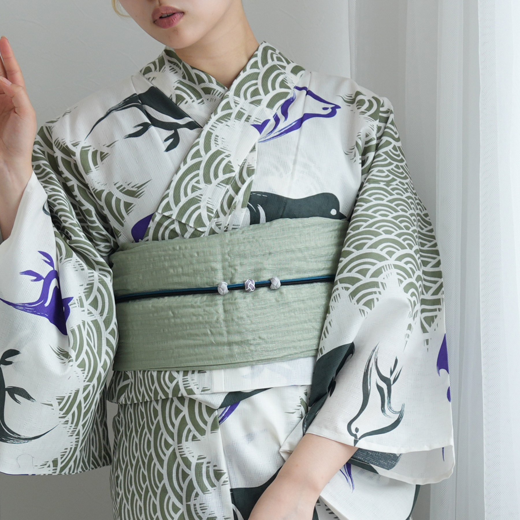 浴衣 ゆかた レディース 女性 おしゃれ セパレート 二部式 上 下 簡単 おしゃれ 個性派 レトロ ニコアンティーク