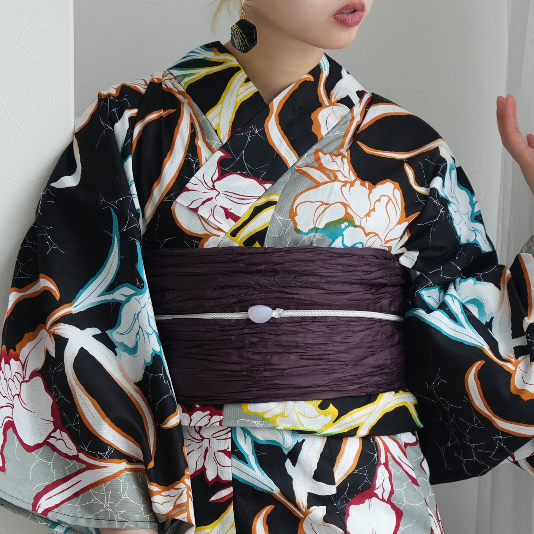浴衣 ゆかた レディース 女性 おしゃれ セパレート 二部式 上 下 簡単 おしゃれ 個性派 レトロ ニコアンティーク