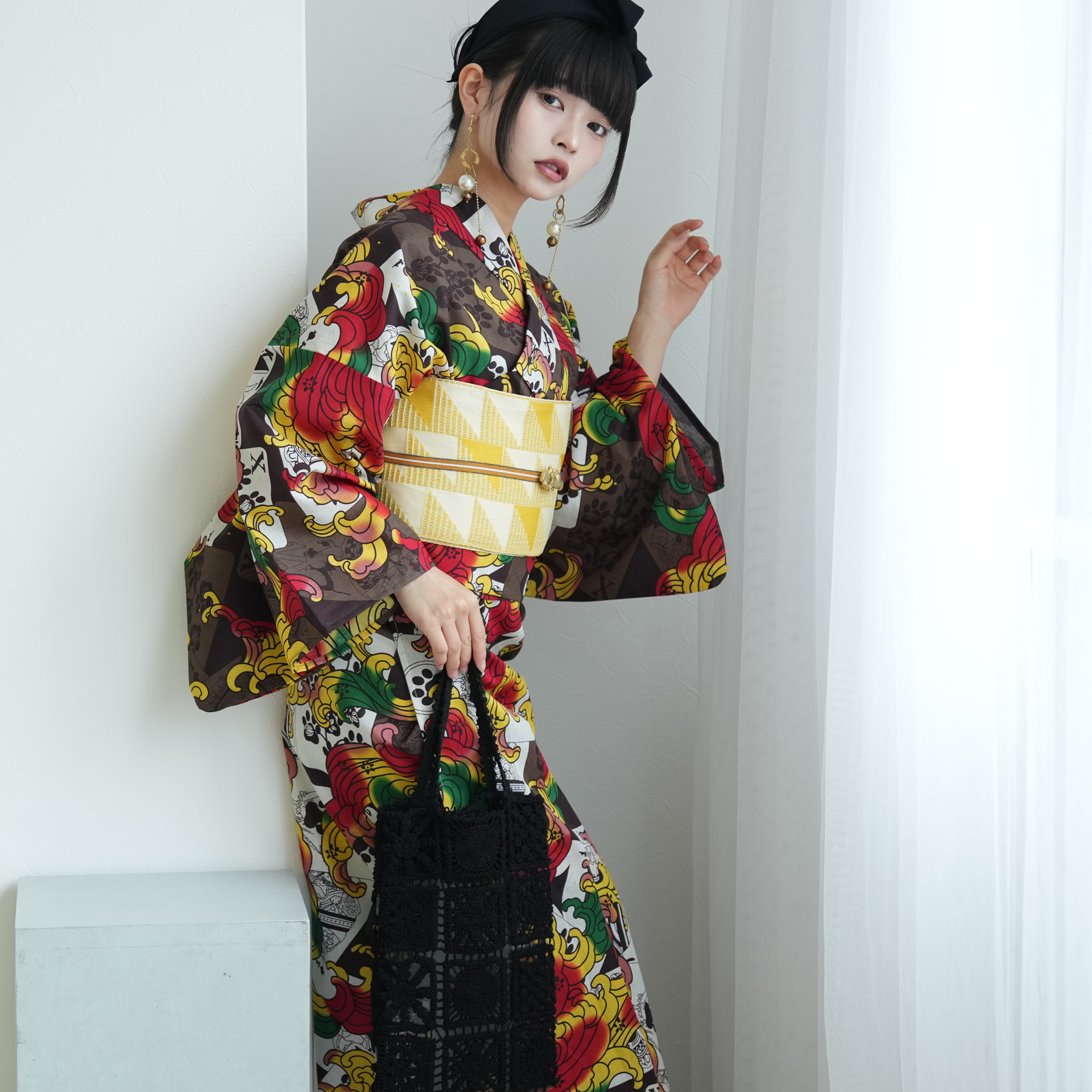 浴衣 ゆかた レディース 女性 おしゃれ セパレート 二部式 上 下 簡単 おしゃれ 個性派 レトロ ニコアンティーク