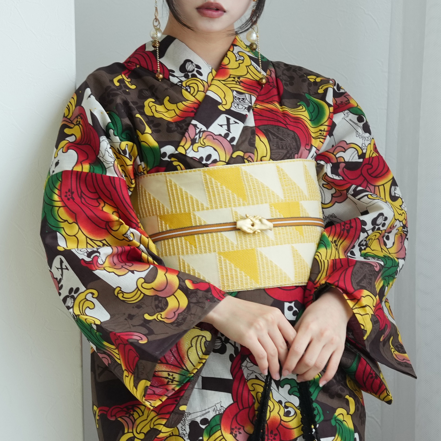 浴衣 ゆかた レディース 女性 おしゃれ セパレート 二部式 上 下 簡単 おしゃれ 個性派 レトロ ニコアンティーク