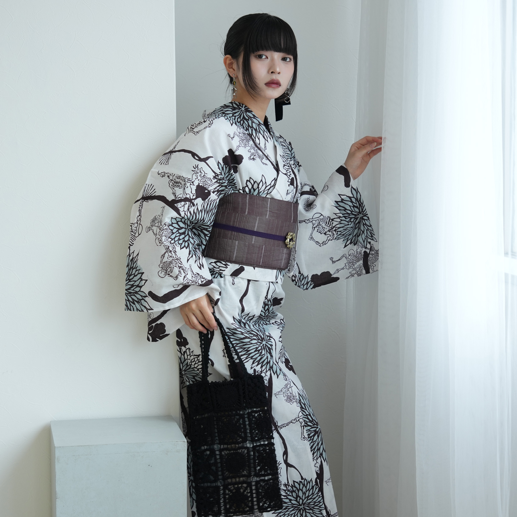 浴衣 ゆかた レディース 女性 おしゃれ セパレート 二部式 上 下 簡単 おしゃれ 個性派 レトロ ニコアンティーク