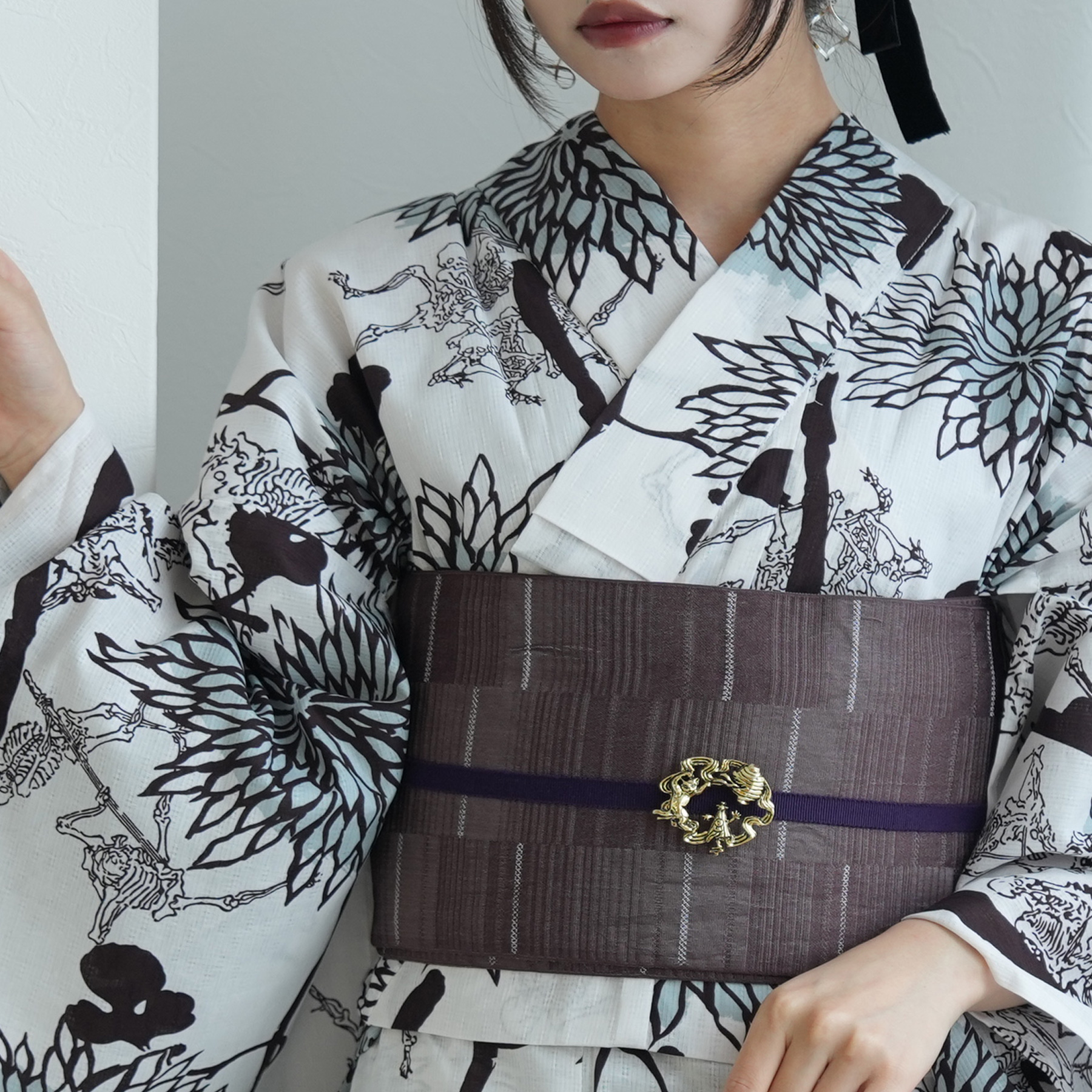 浴衣 ゆかた レディース 女性 おしゃれ セパレート 二部式 上 下 簡単 おしゃれ 個性派 レトロ ニコアンティーク