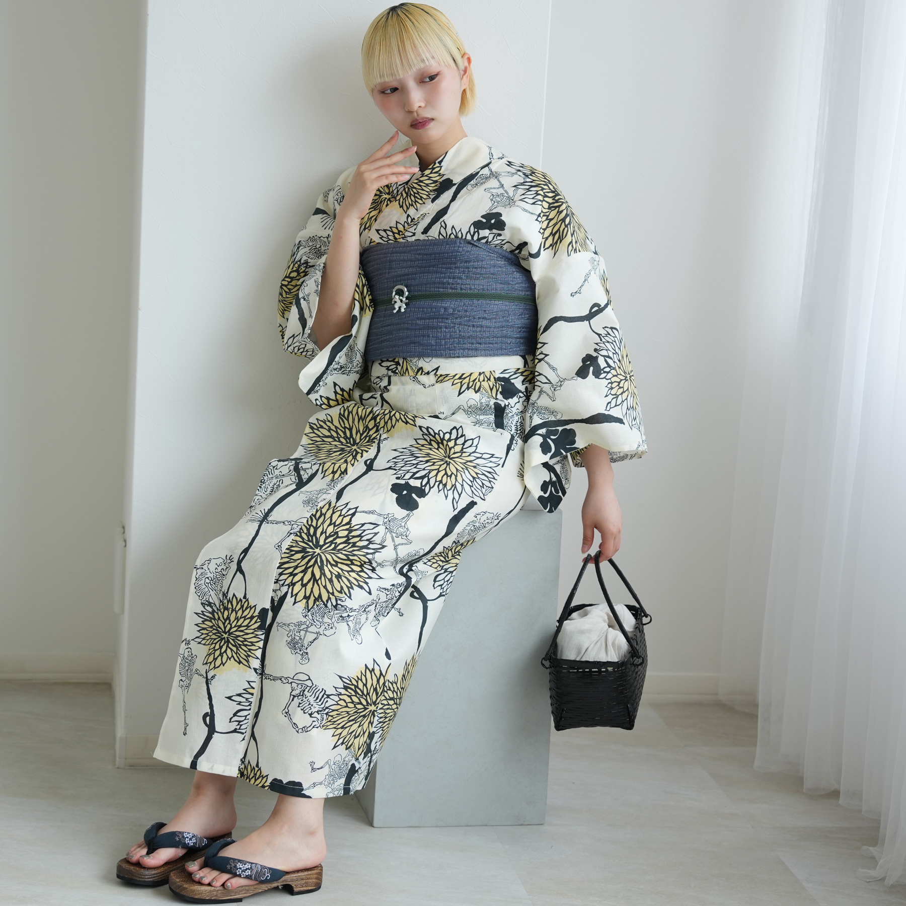 浴衣 ゆかた レディース 女性 おしゃれ セパレート 二部式 上 下 簡単 おしゃれ 個性派 レトロ ニコアンティーク