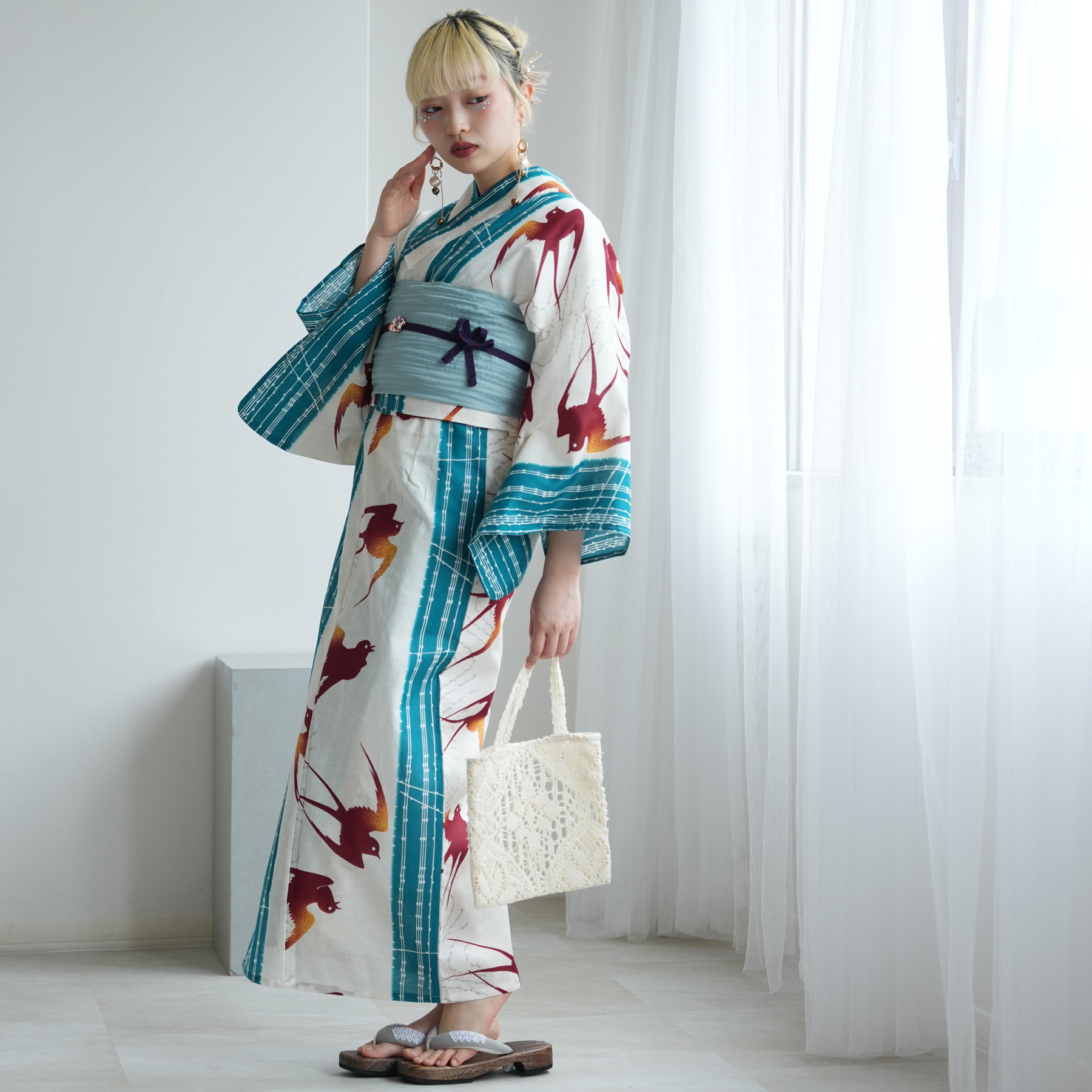 浴衣 レディース セット セパレート 簡単 ニ...の詳細画像3