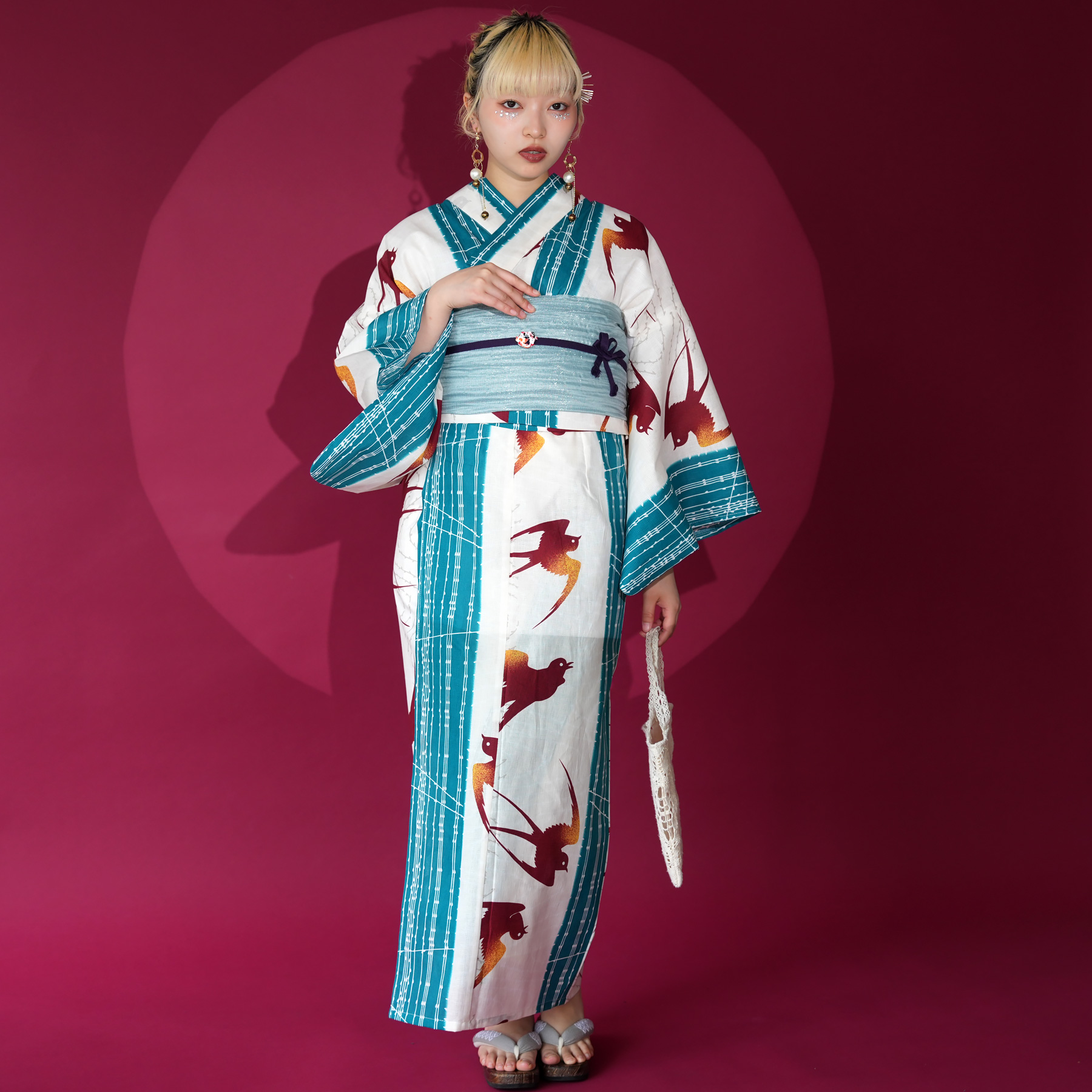 浴衣 ゆかた レディース 女性 おしゃれ セパレート 二部式 上 下 簡単 おしゃれ 個性派 レトロ ニコアンティーク