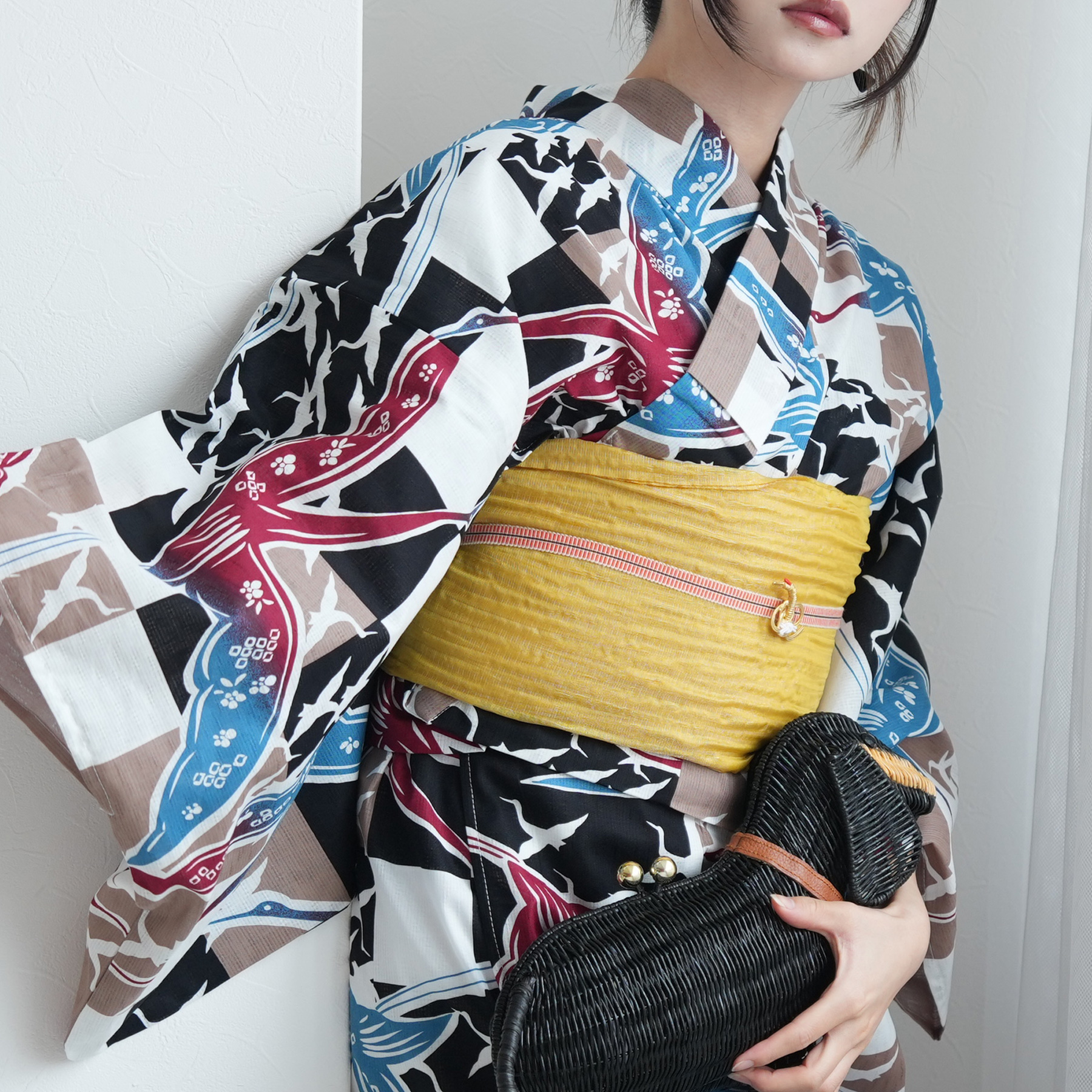 浴衣 ゆかた レディース 女性 おしゃれ セパレート 二部式 上 下 簡単 おしゃれ 個性派 レトロ ニコアンティーク