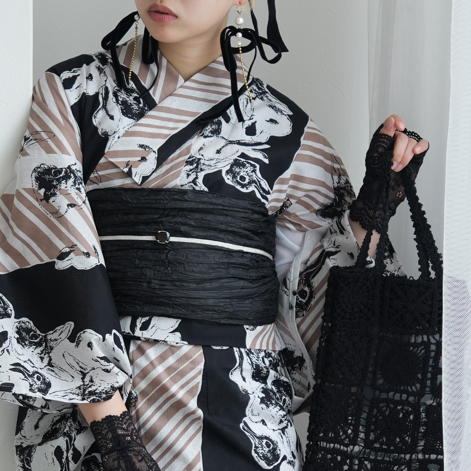 浴衣 ゆかた レディース 女性 おしゃれ セパレート 二部式 上 下 簡単 おしゃれ 個性派 レトロ ニコアンティーク