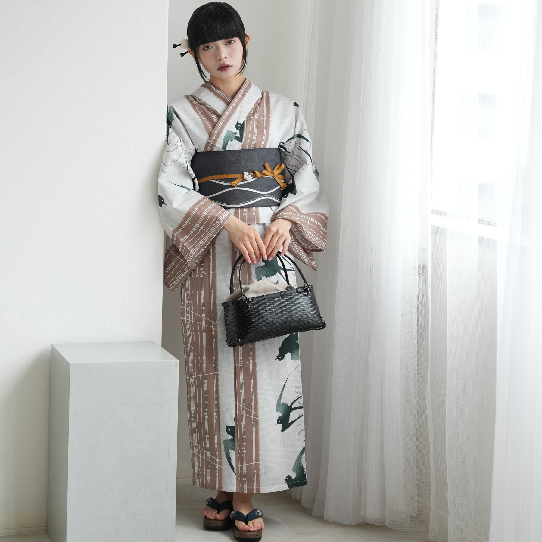 浴衣 ゆかた レディース 女性 おしゃれ セパレート 二部式 上 下 簡単 おしゃれ 個性派 レトロ ニコアンティーク