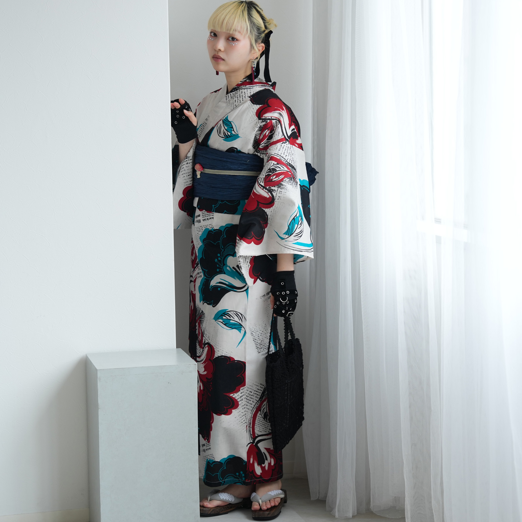 浴衣 ゆかた レディース 女性 おしゃれ セパレート 二部式 上 下 簡単 おしゃれ 個性派 レトロ ニコアンティーク