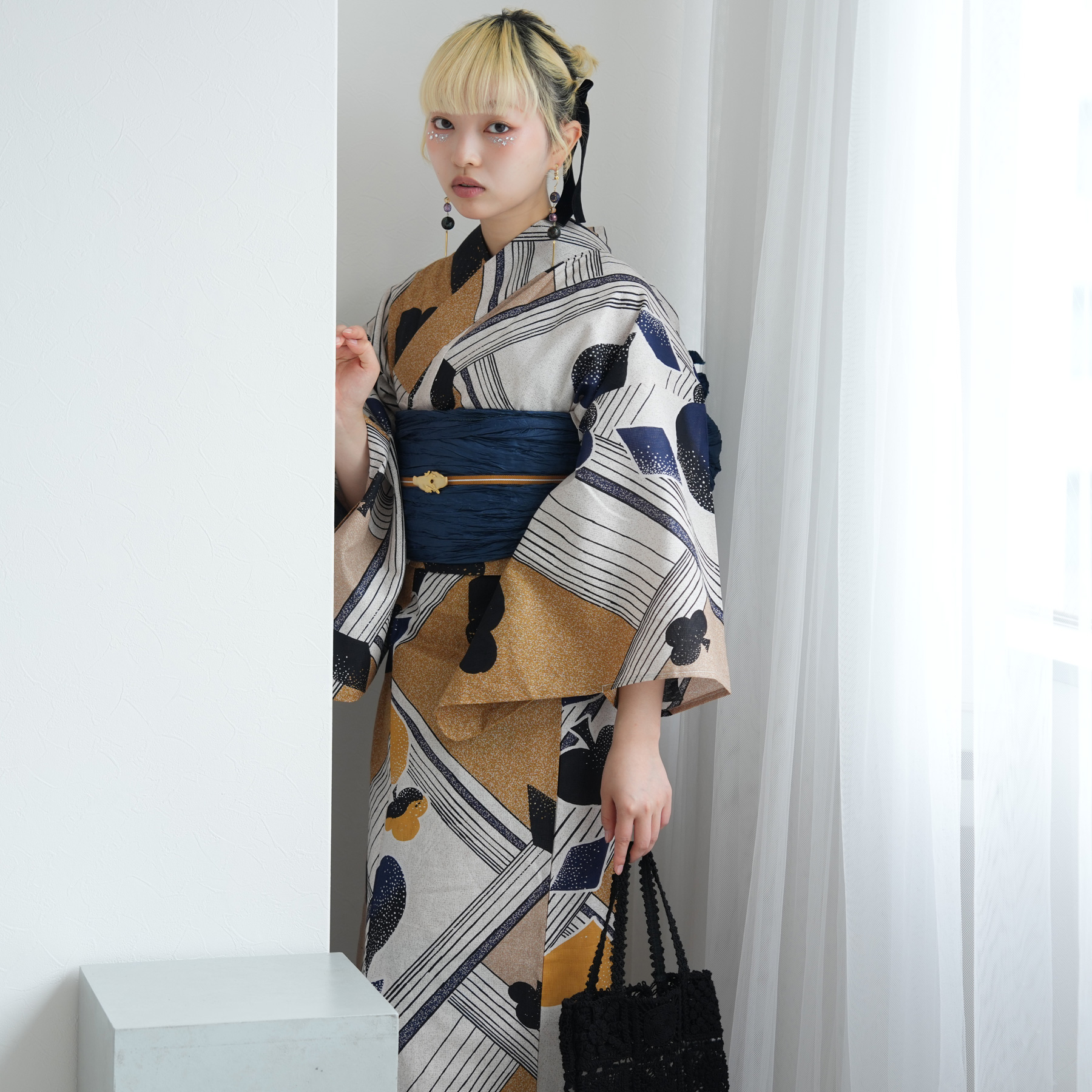 浴衣 ゆかた レディース 女性 おしゃれ セパレート 二部式 上 下 簡単 おしゃれ 個性派 レトロ ニコアンティーク
