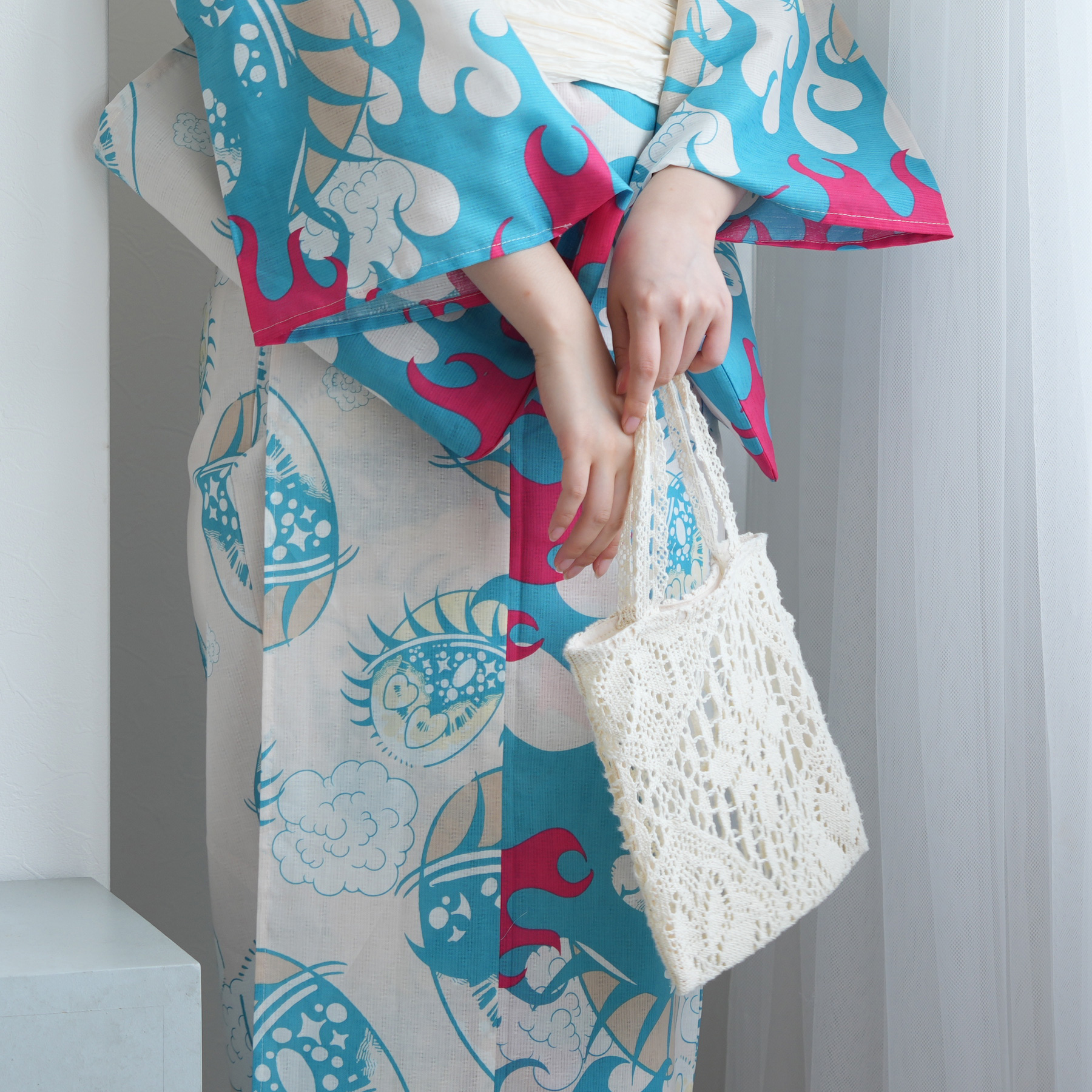 浴衣 ゆかた レディース 女性 おしゃれ セパレート 二部式 上 下 簡単 おしゃれ 個性派 レトロ ニコアンティーク