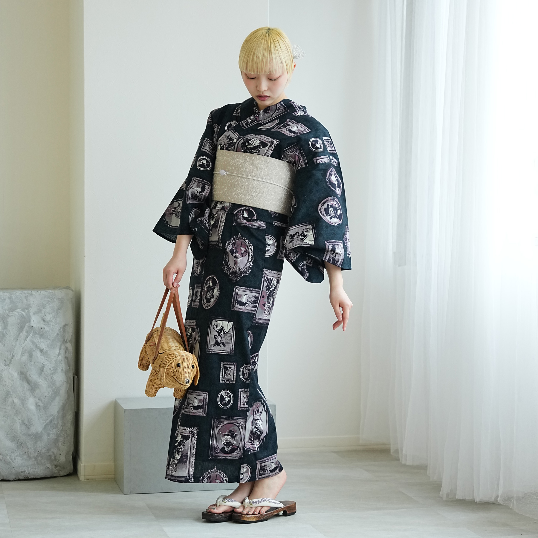 浴衣 レディース セット セパレート 簡単 二部式 ニコアンティーク